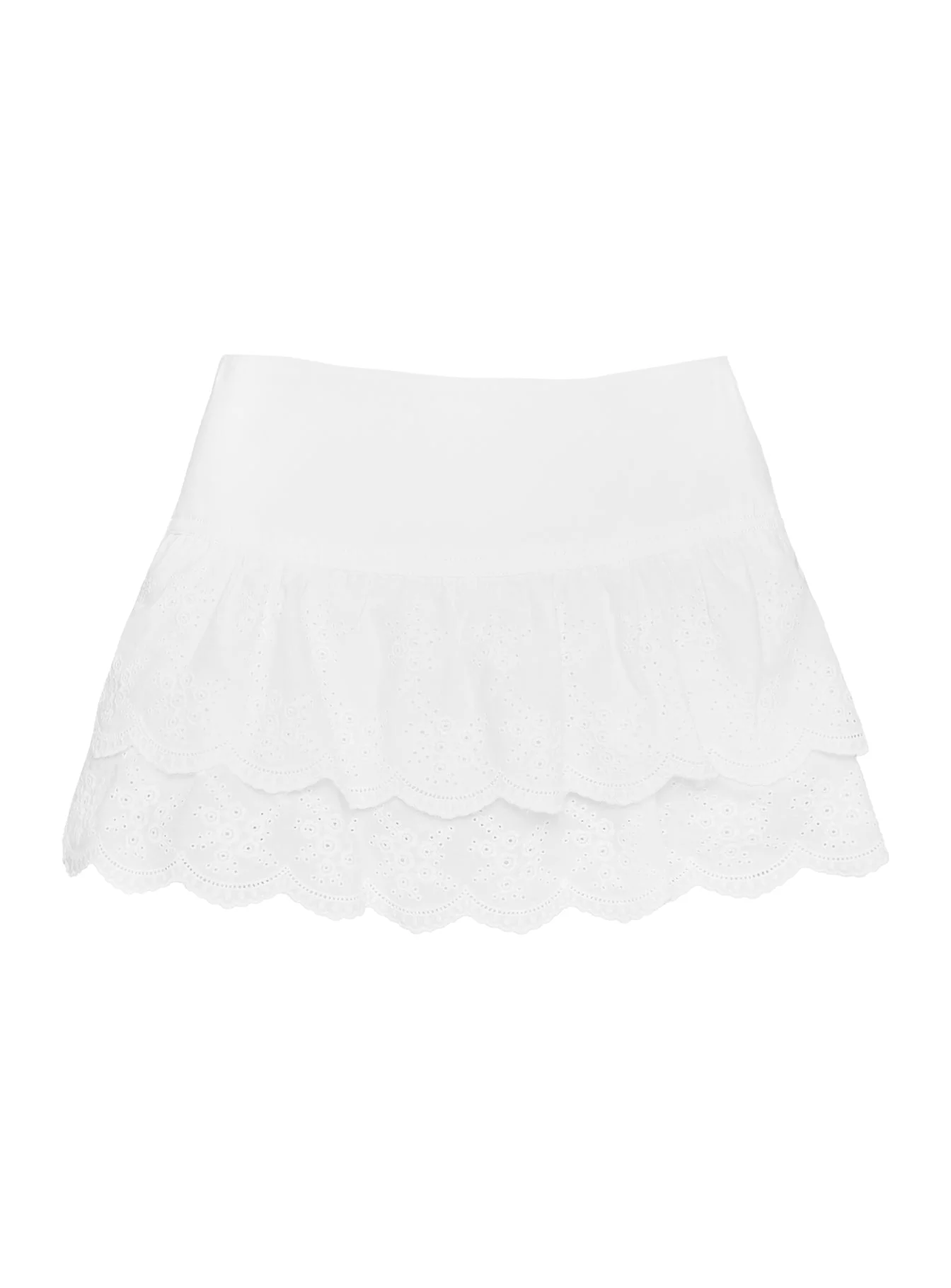Sweetheart Broiderie Skort White - Image 6