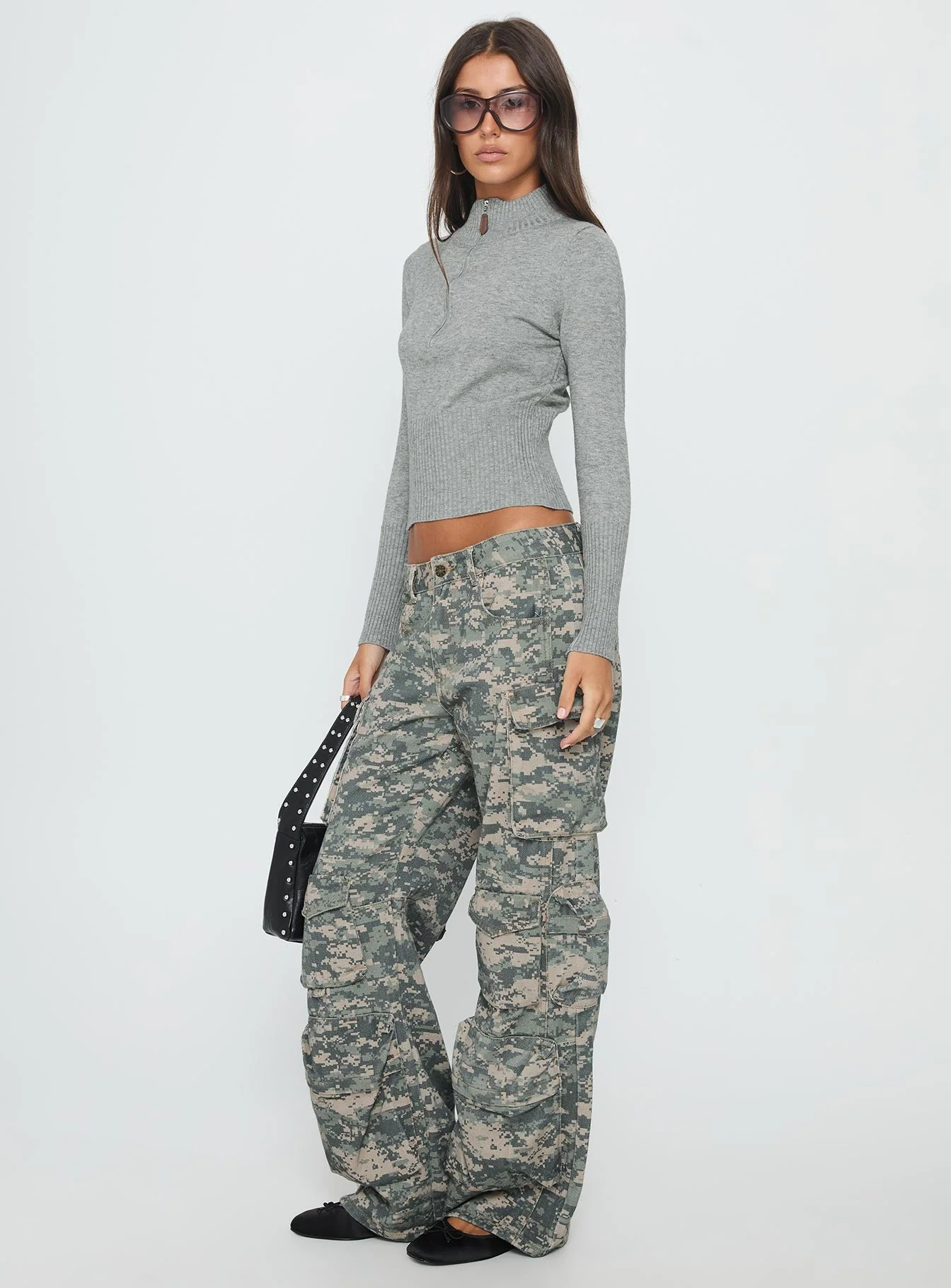 Sweetness Low Rise Straight Leg Jeans Digital Camo - Image 4