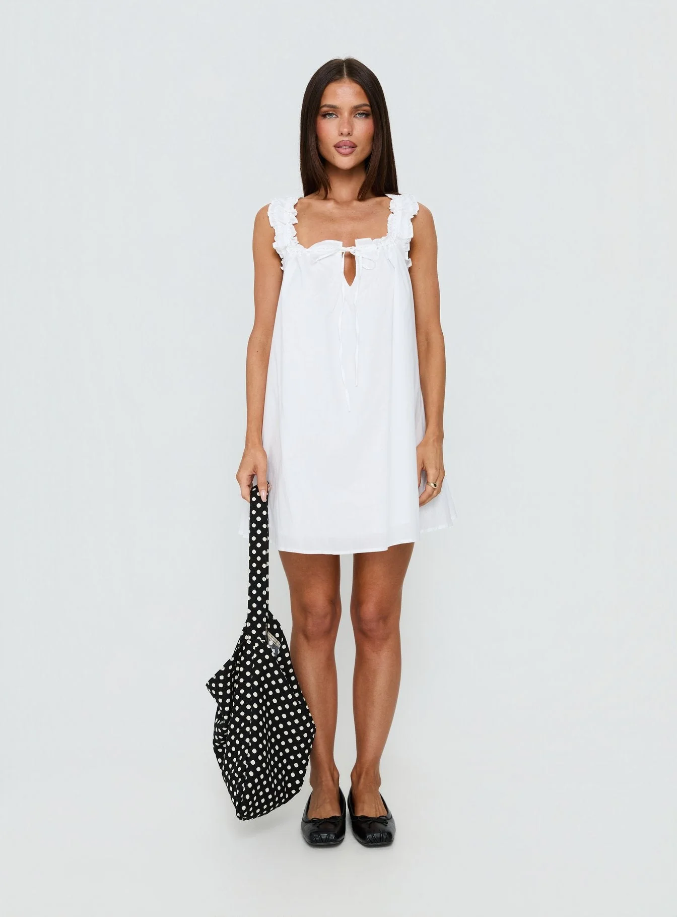 Swing Mini Dress White - Image 8