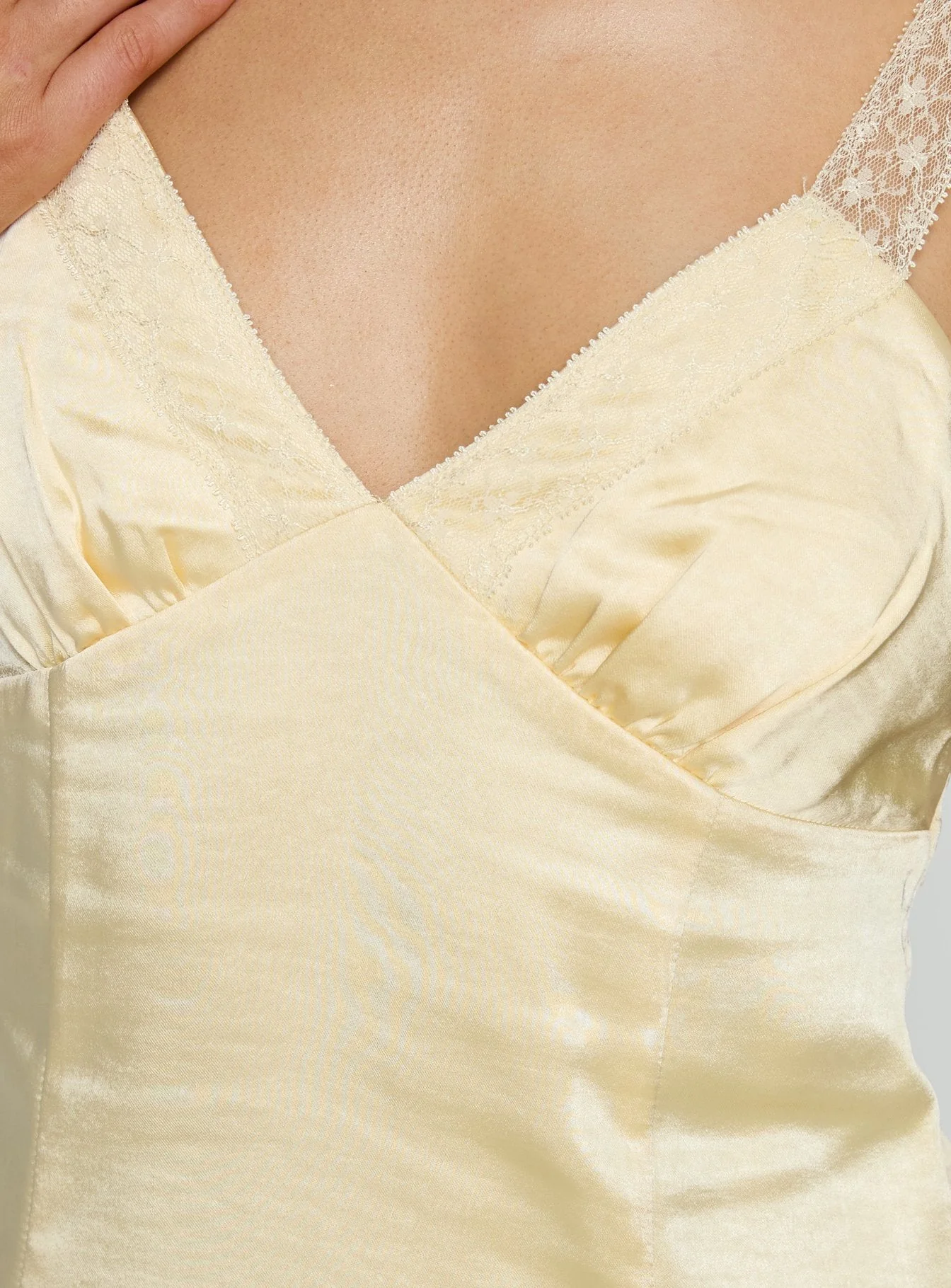 Sybelle Lace Drop Waist Mini Dress Yellow - Image 5