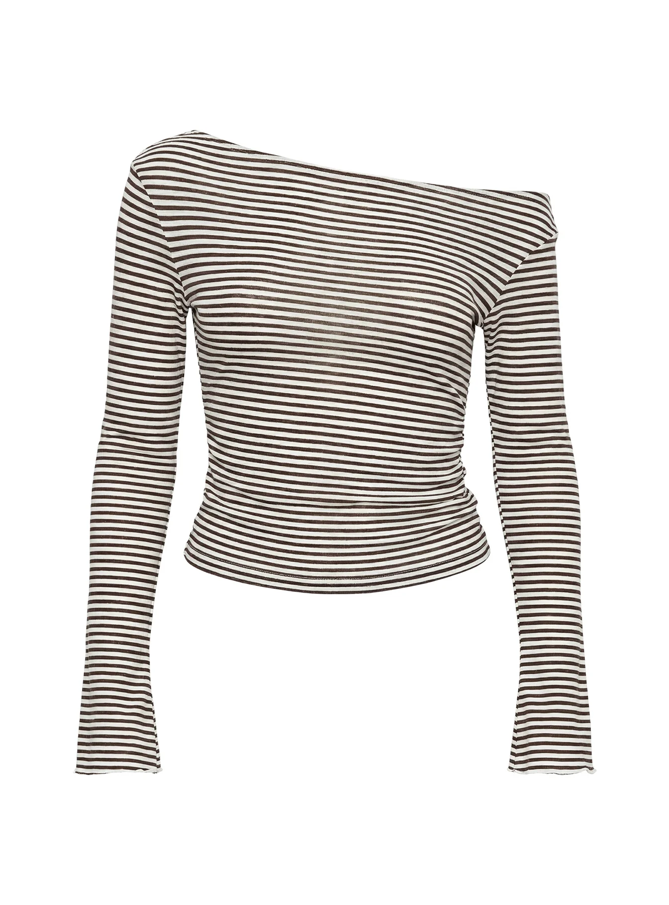 Synergies Long Sleeve Top Brown / White Stripe - Image 10