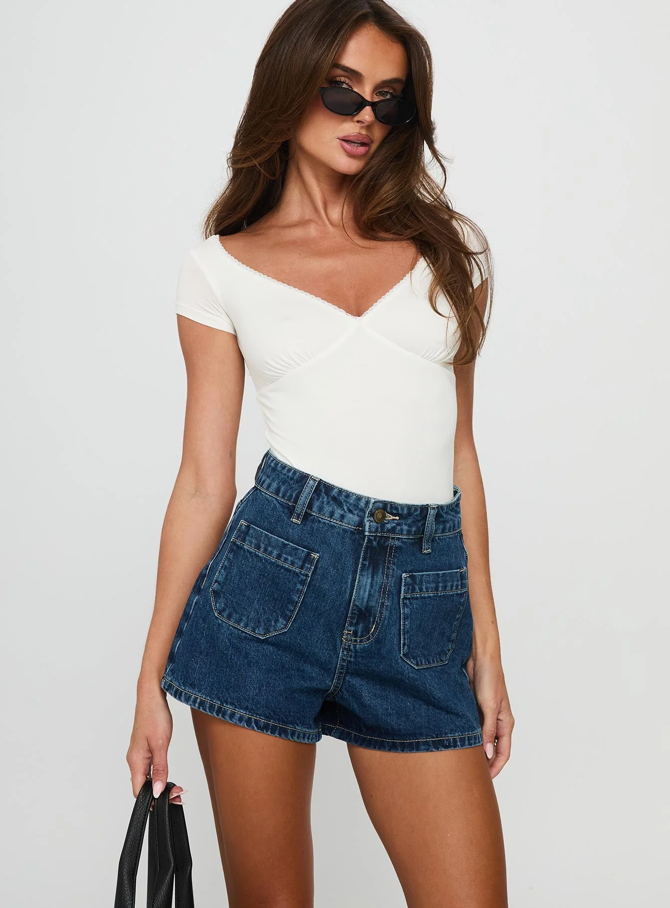 Take My Breath Denim Shorts Blue - Image 2