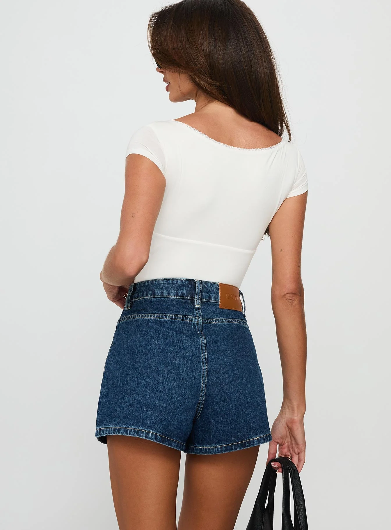 Take My Breath Denim Shorts Blue - Image 5