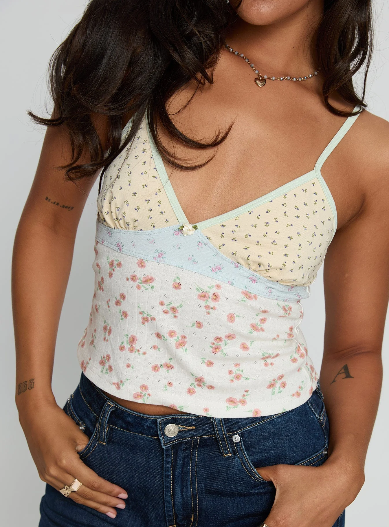 Talene Patchwork Cami Top Multi - Image 5