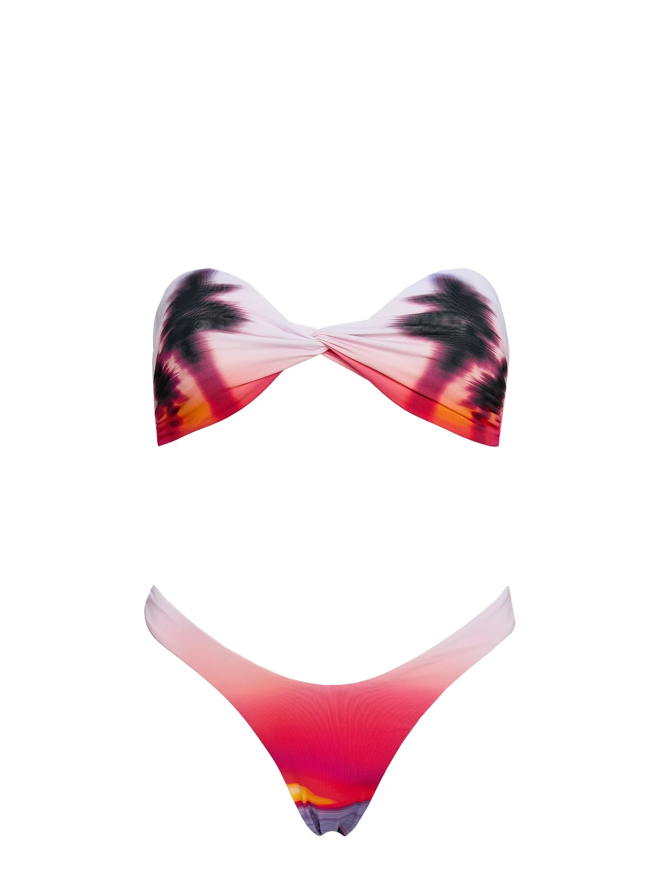 Tamrali Bandeau Bikini Top Sunset Palm - Image 5