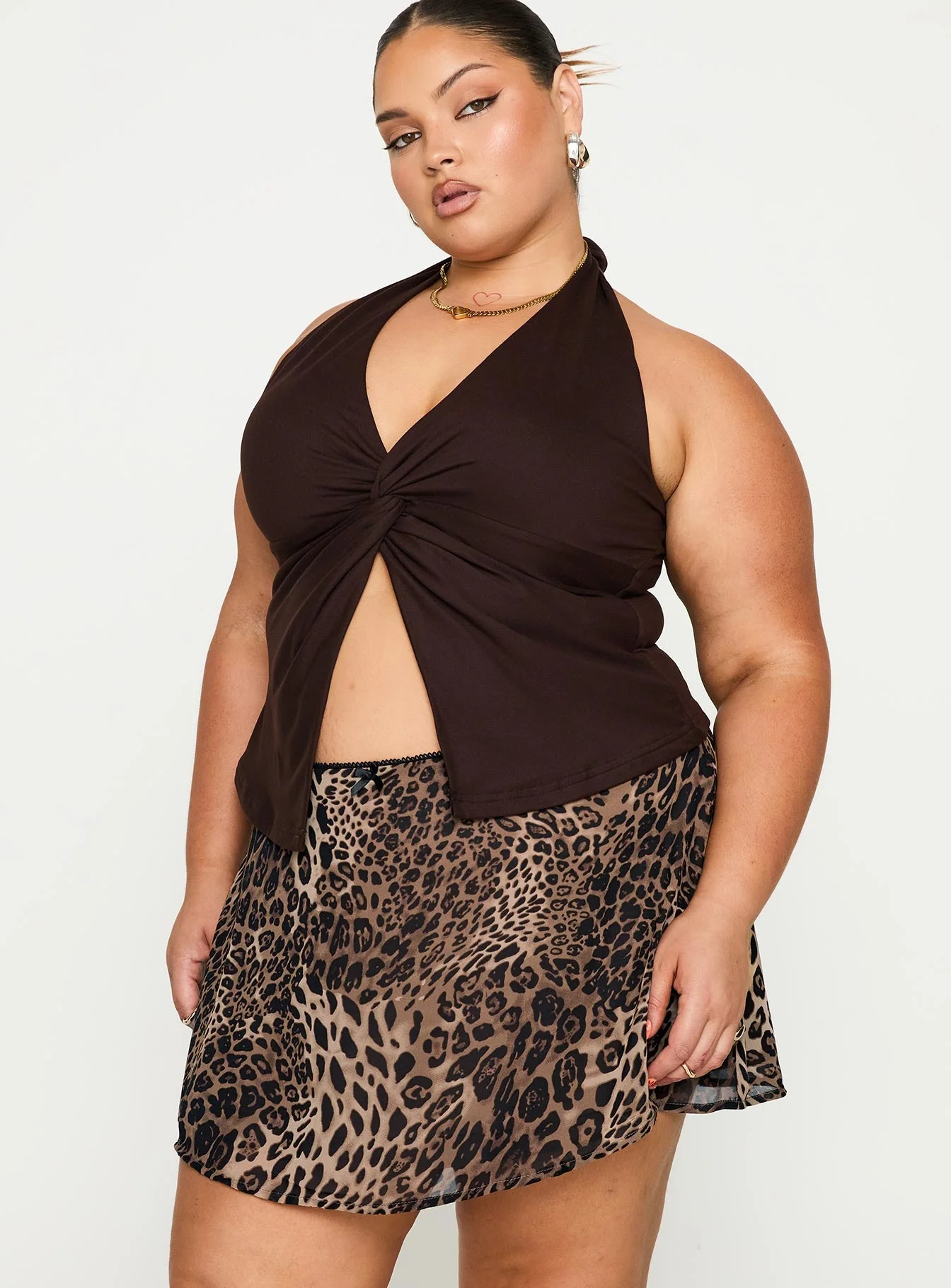 Tejano Mini Skirt Leopard Curve - Image 2