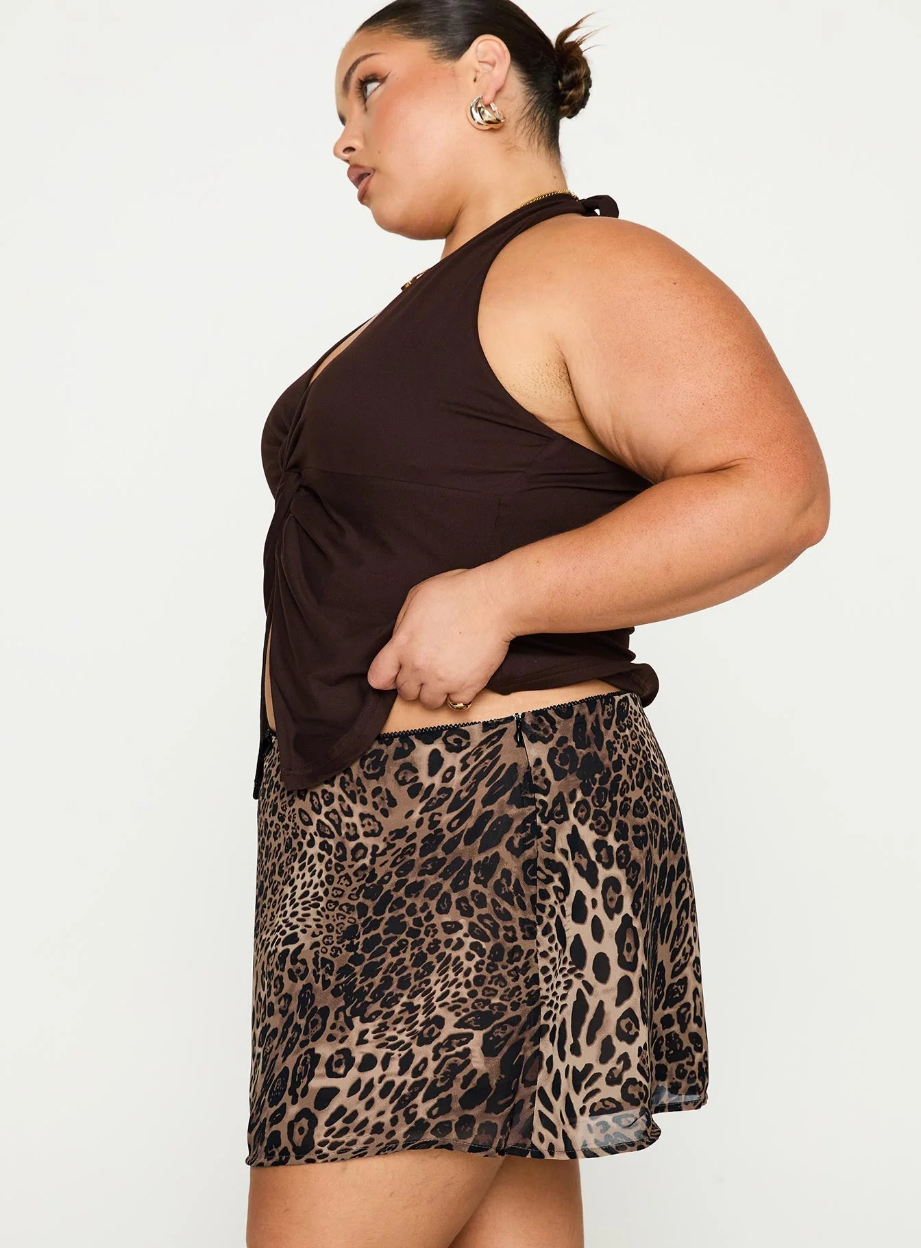 Tejano Mini Skirt Leopard Curve - Image 4