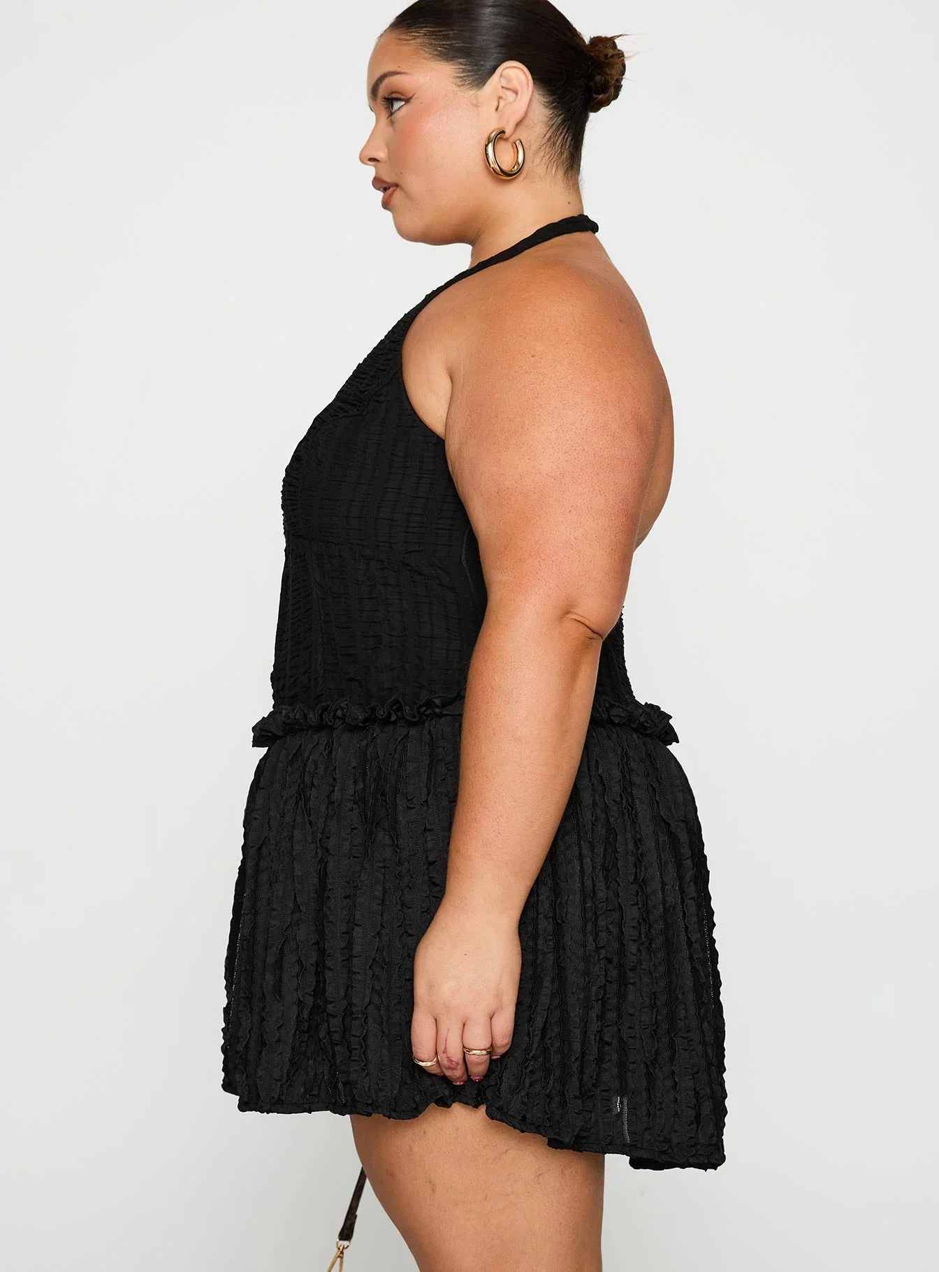 Mixie Halter Romper Black Curve - Image 4