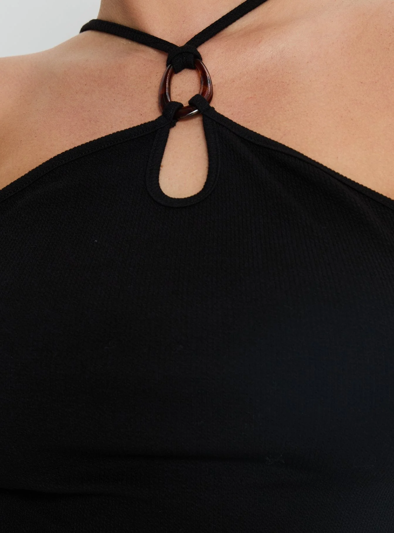 Teyla Ring Detail Top Black Curve - Image 6