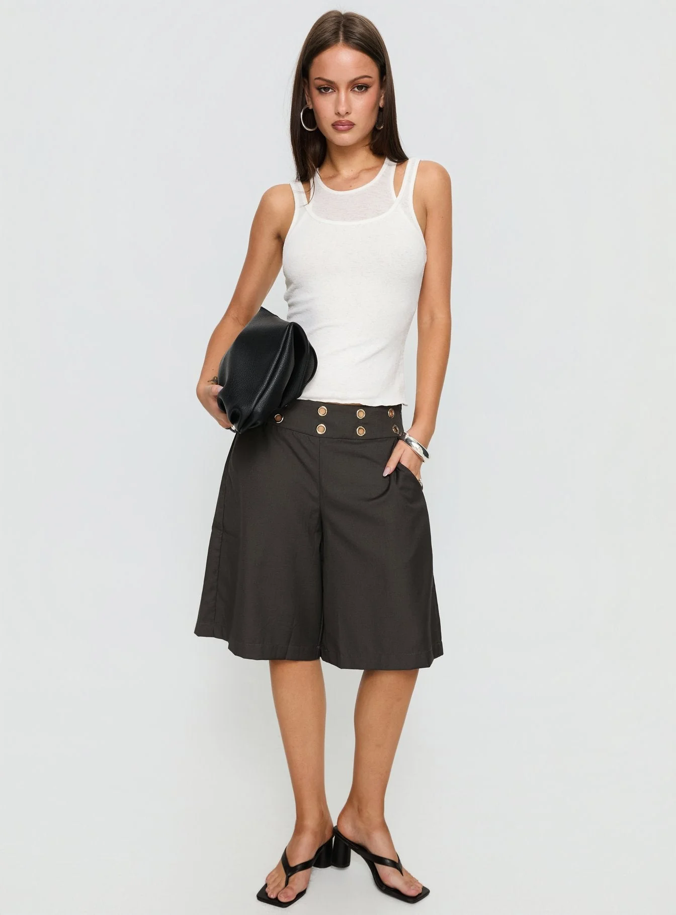 Teza Eyelet Jorts Grey - Image 3
