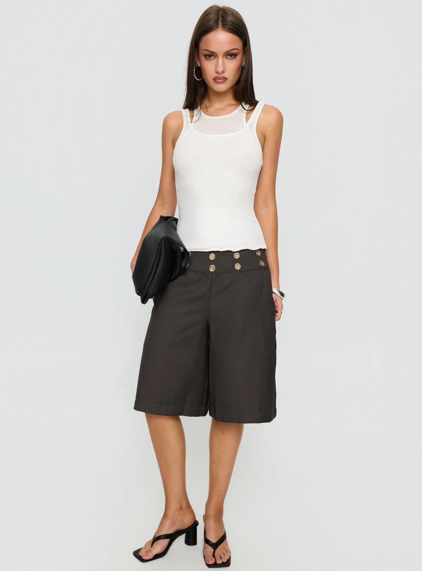 Teza Eyelet Jorts Grey - Image 4