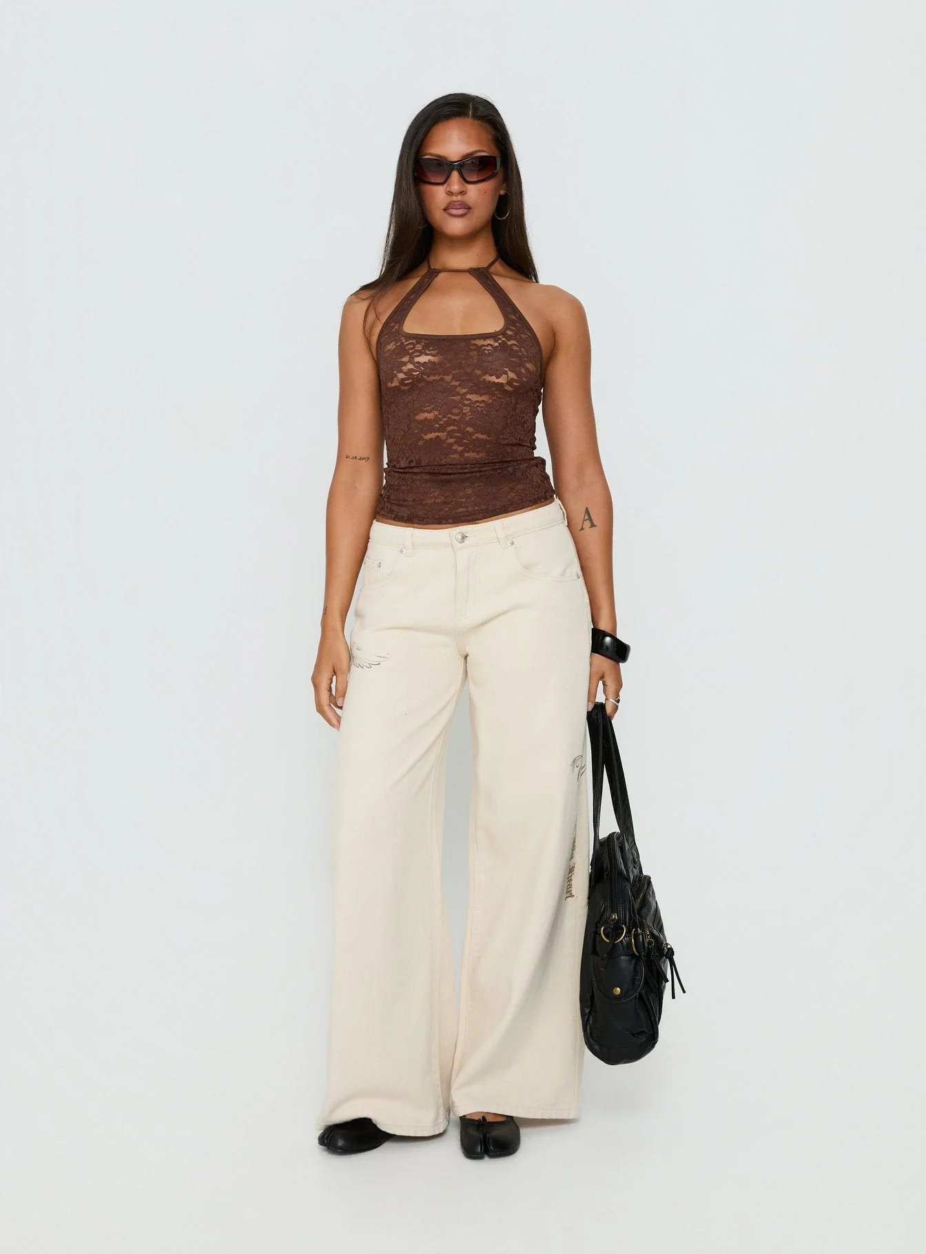 Than Forever Love Graphic Denim Jeans Cream - Image 2