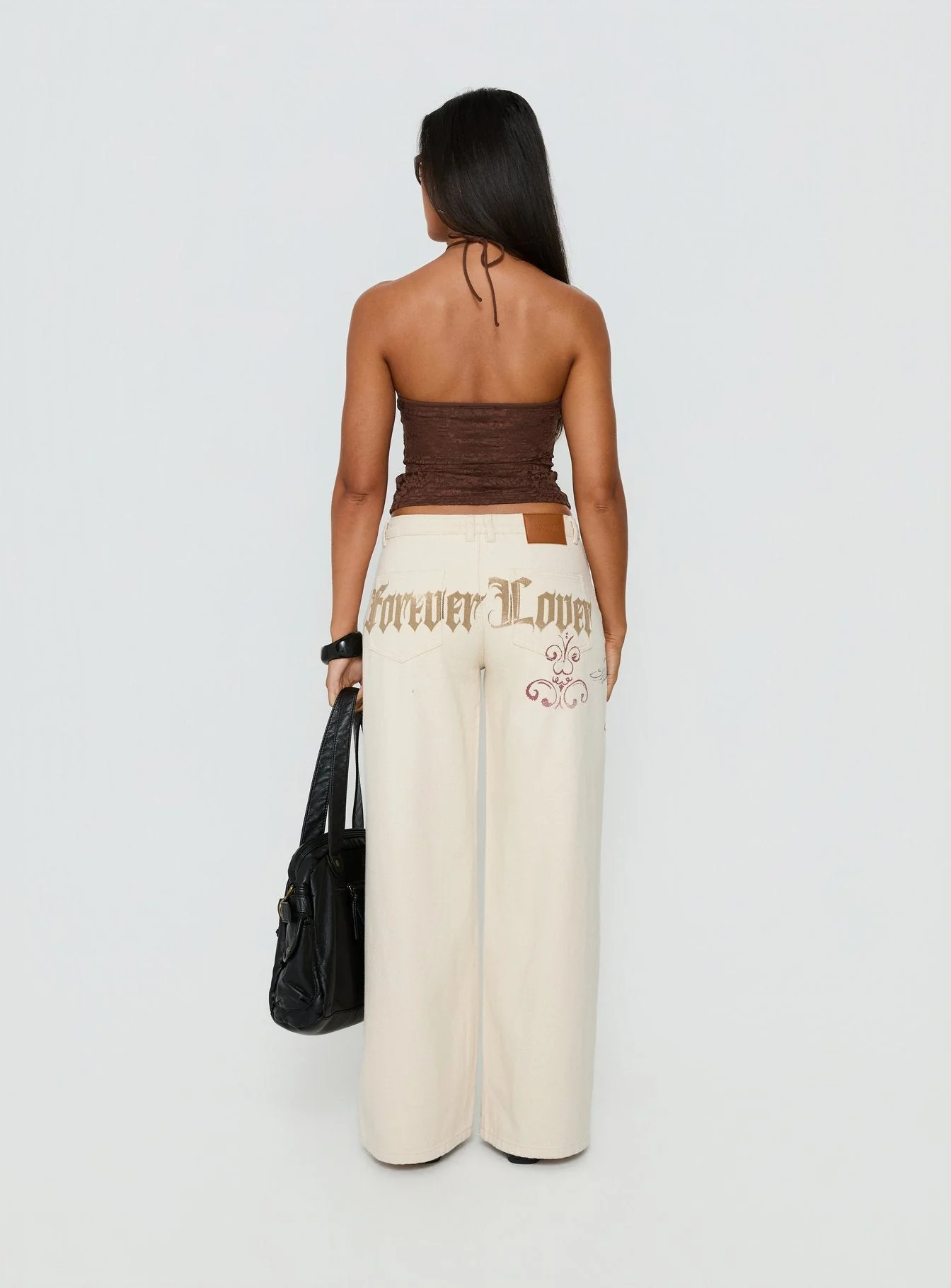 Than Forever Love Graphic Denim Jeans Cream - Image 7