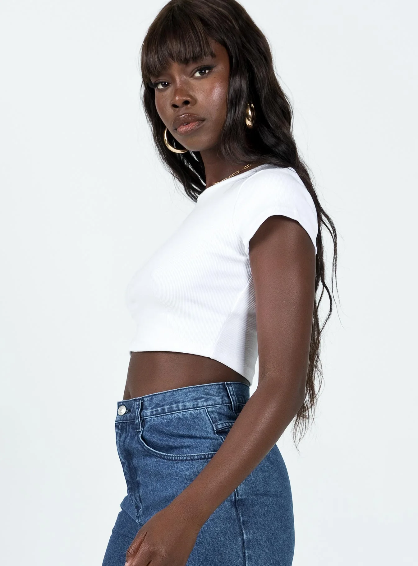 Classic Crop Tee White - Image 4