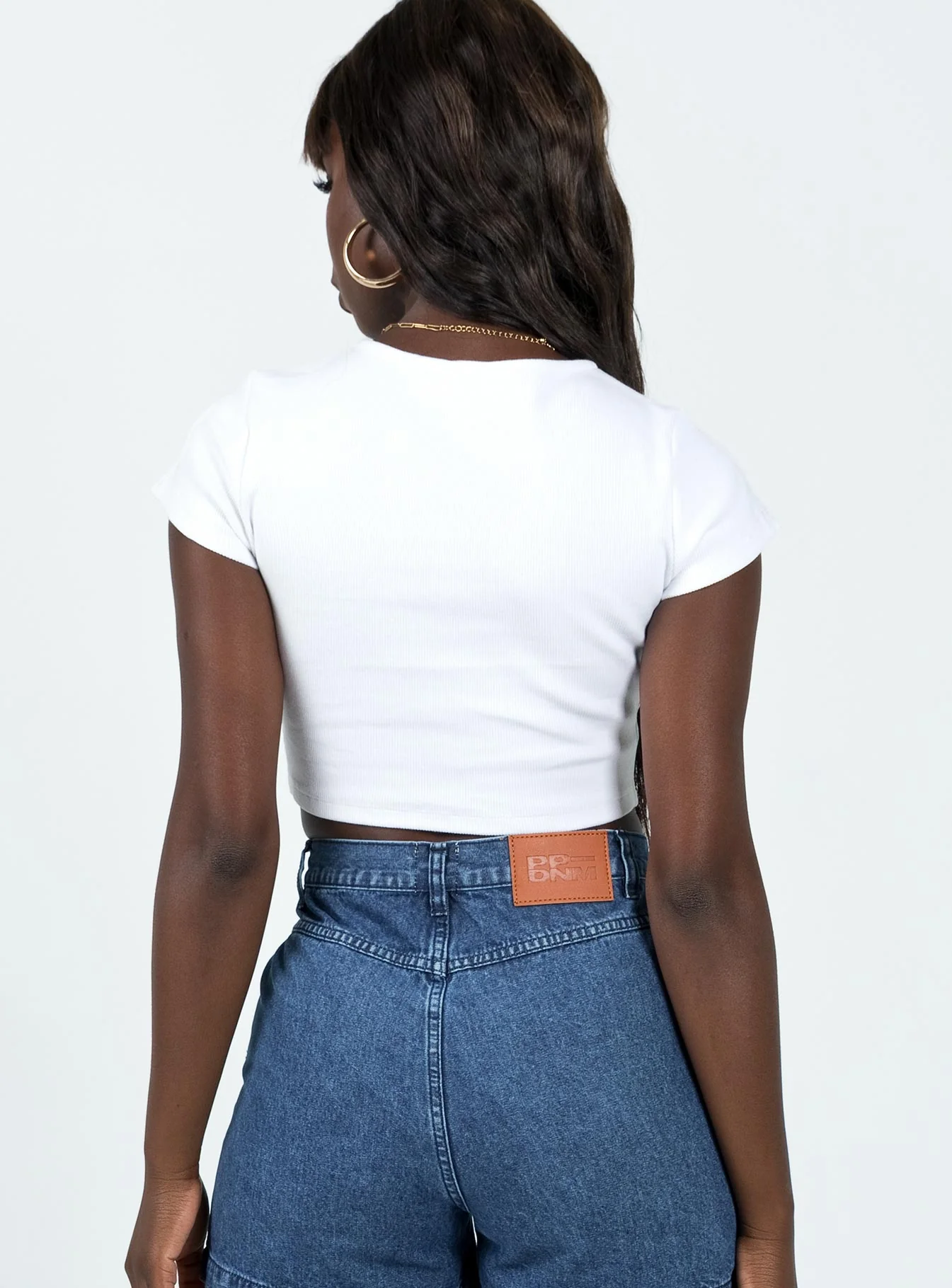 Classic Crop Tee White - Image 5