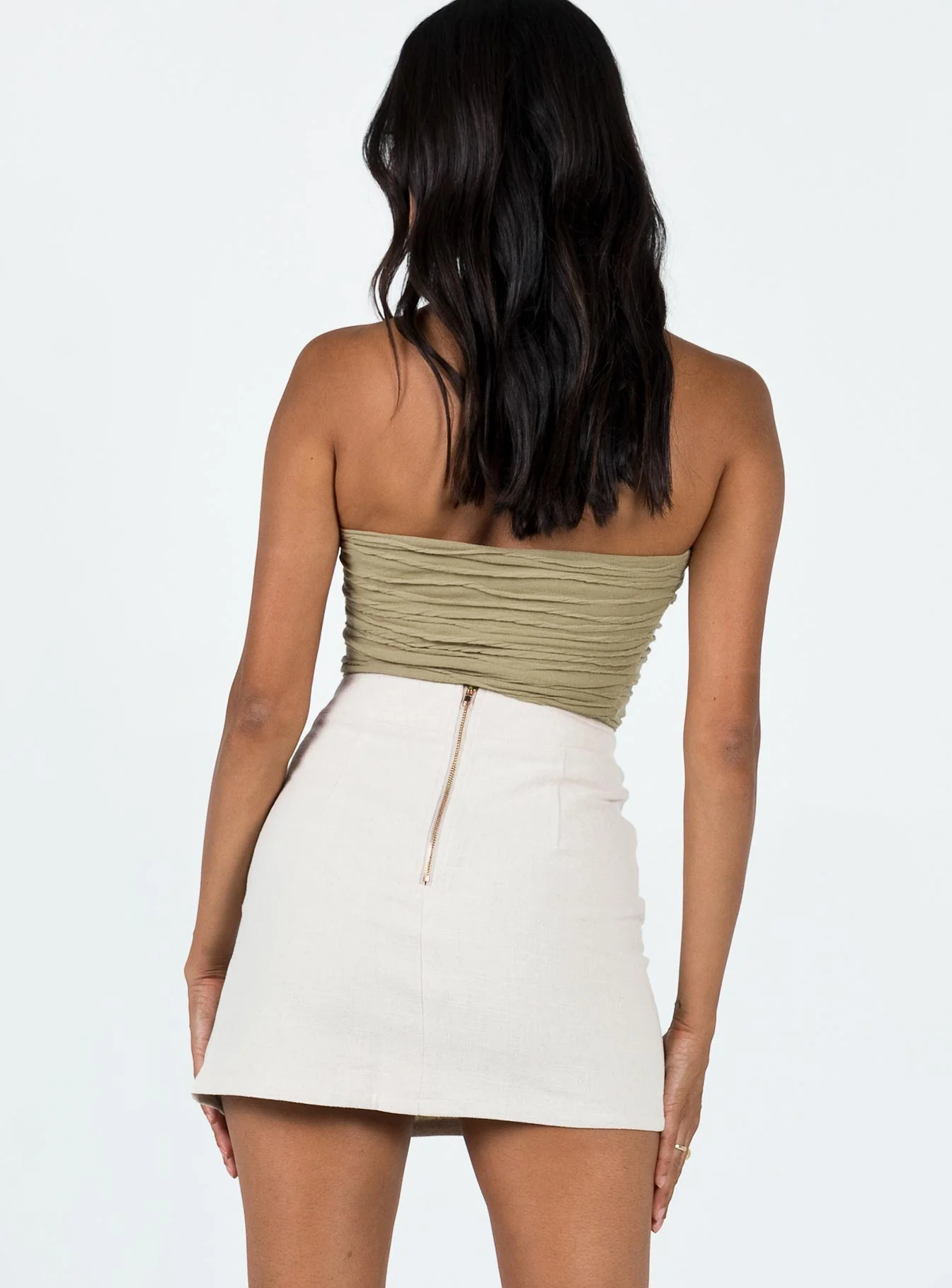 The Lola Mini Skirt Oatmeal - Image 5