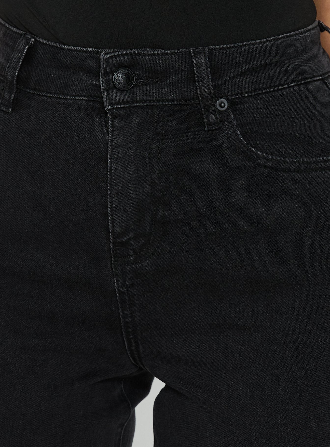 Thearlie High Rise Flared Jeans Washed Black - Image 5