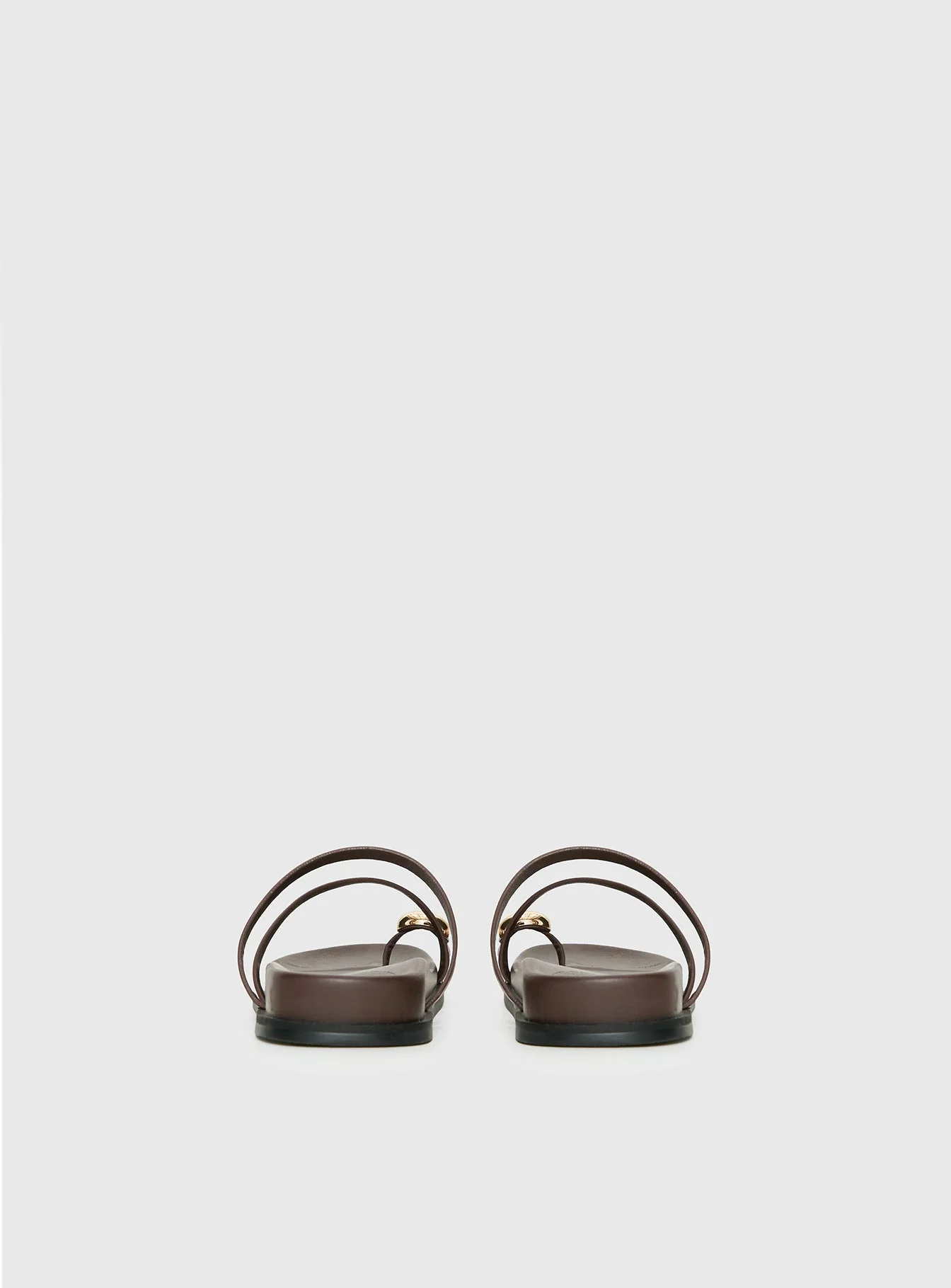 Therapy Alba Hardware Detail Sandals Chocolate - Image 4