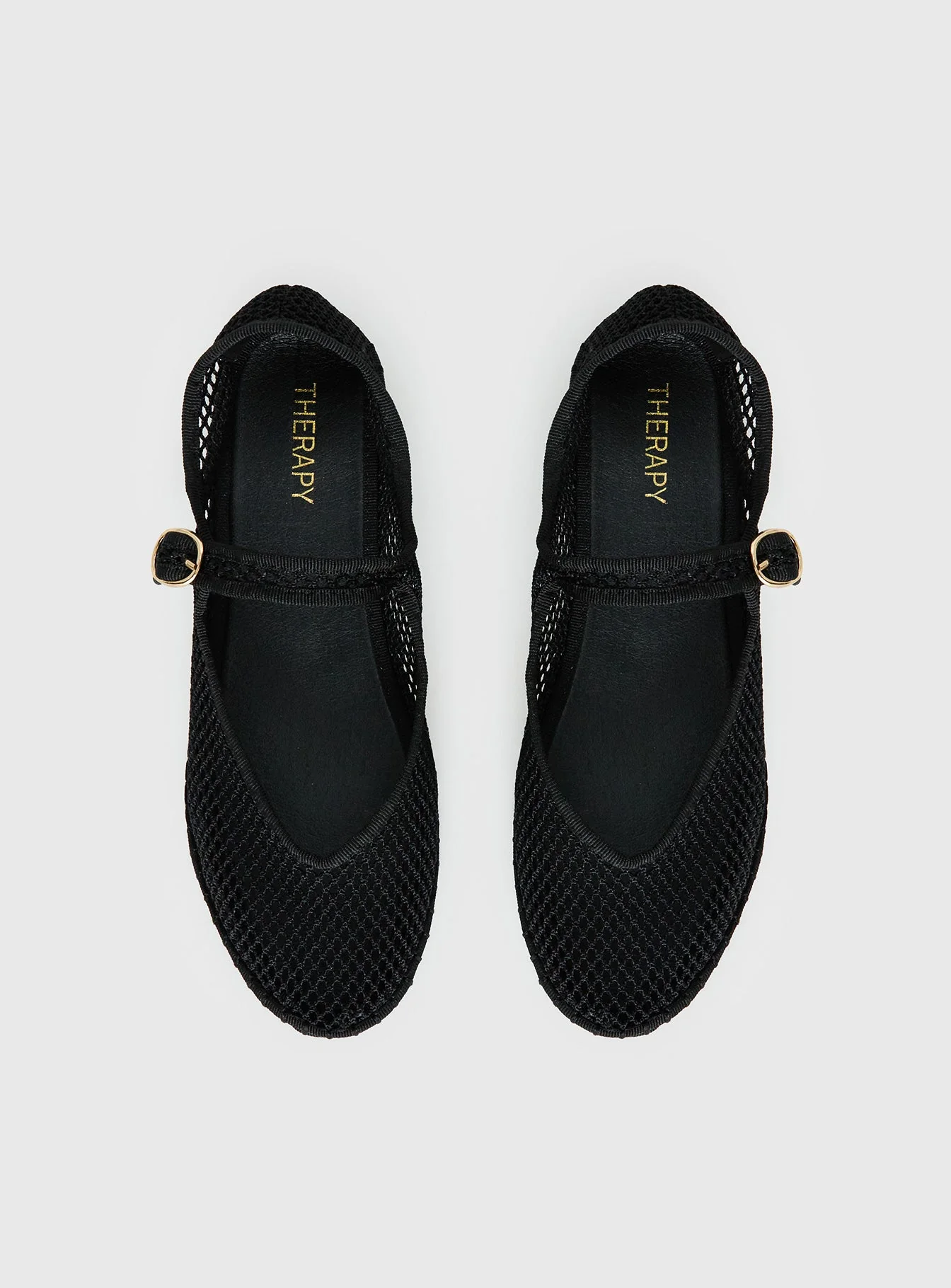 Therapy Alicante Mesh Ballet Flats Black - Image 6