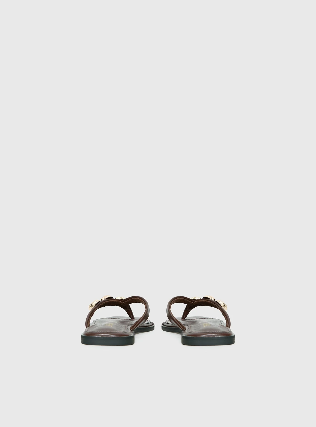 Therapy Guise Hardware Detail Sandals Brown / Gold - Image 5