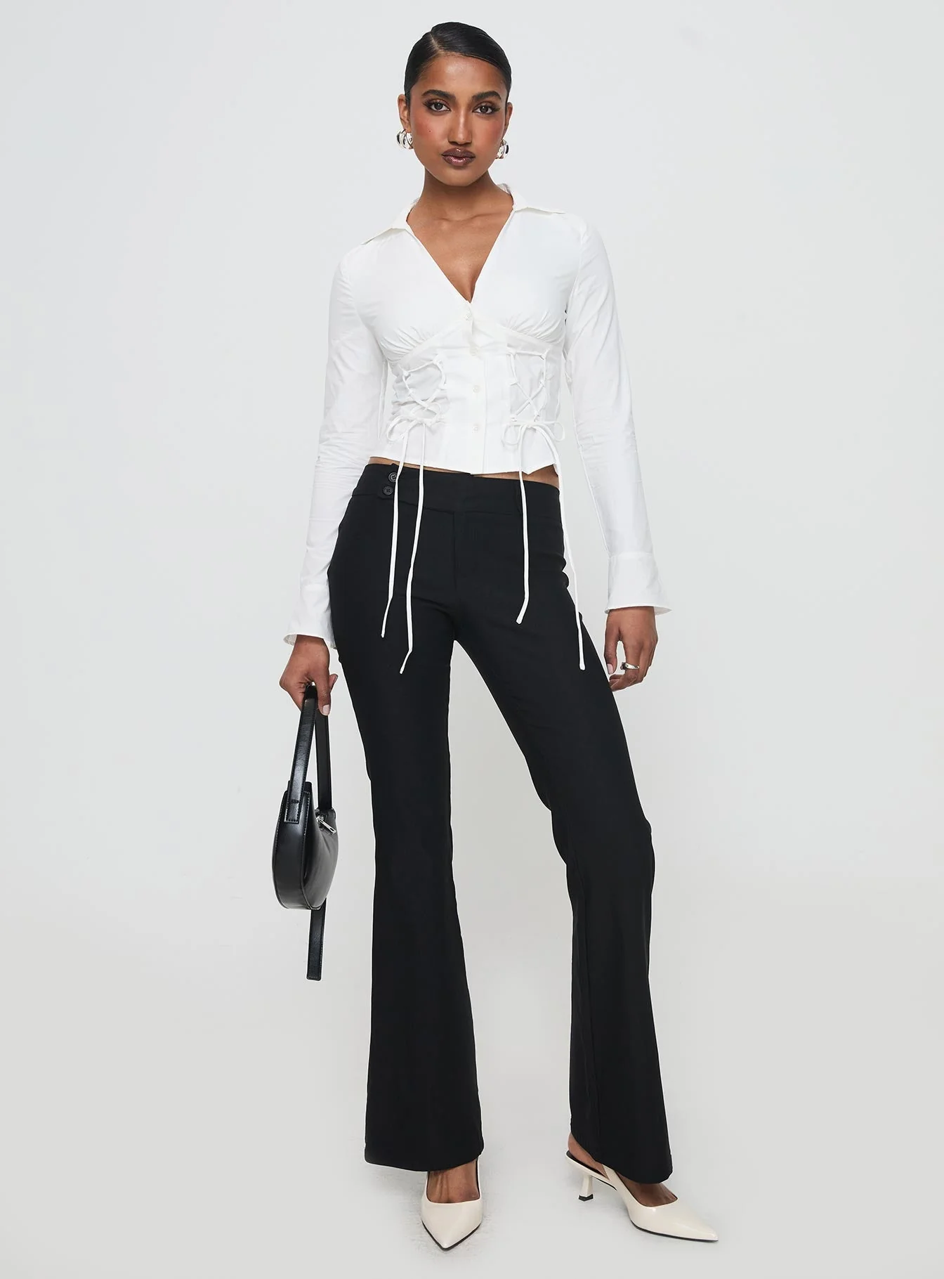 Tied To You Long Sleeve Top White - Image 3