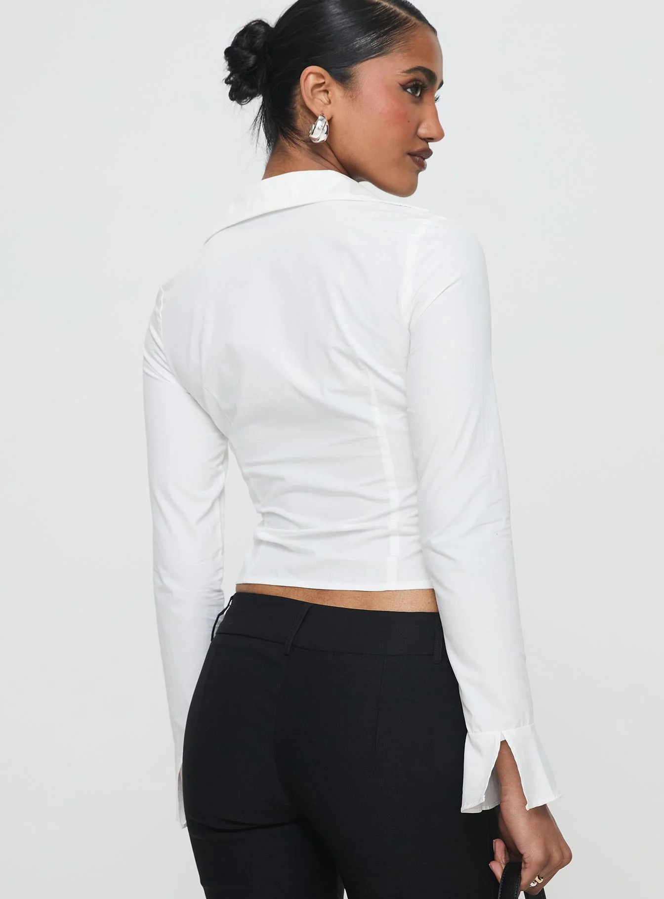 Tied To You Long Sleeve Top White - Image 5