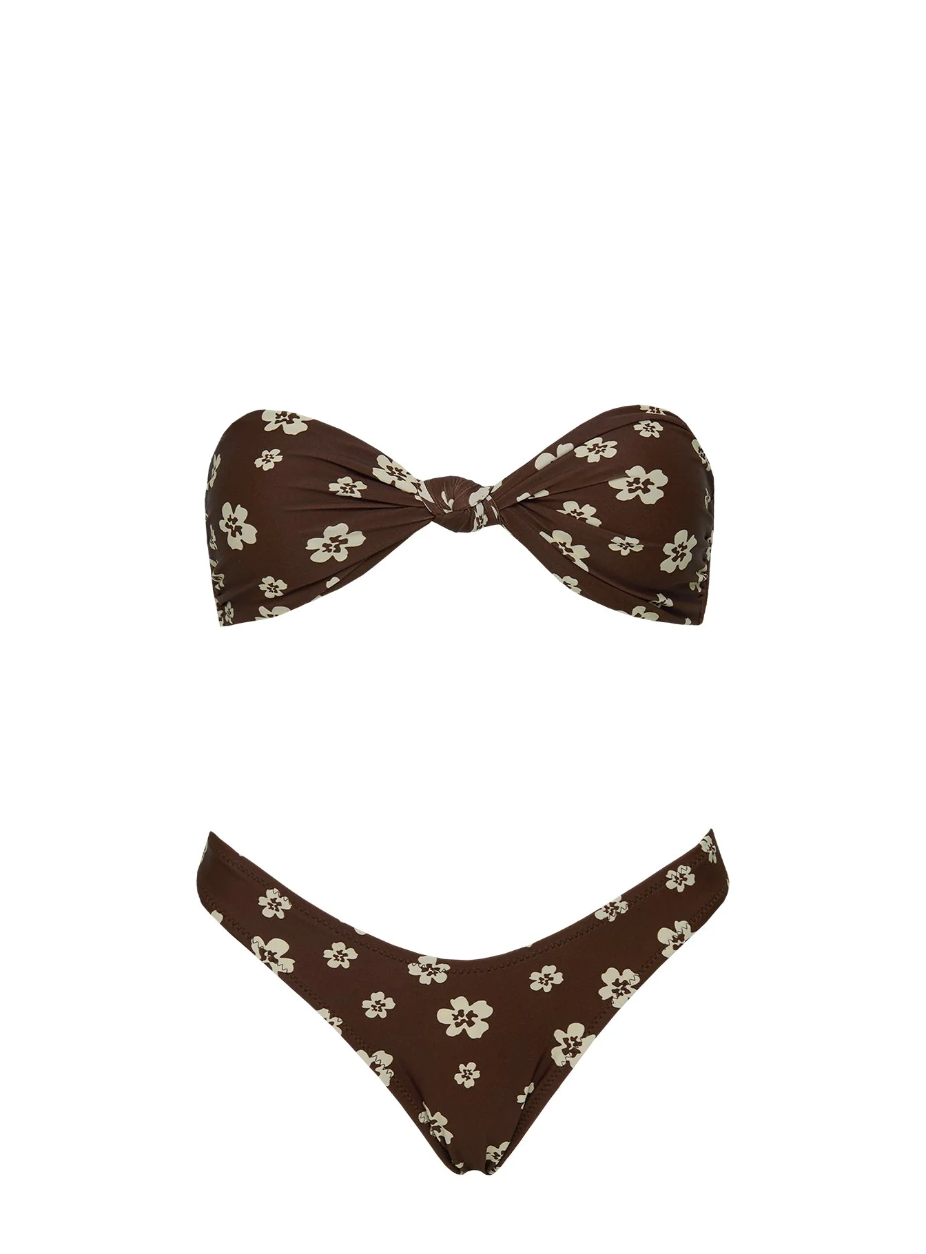Timka High Side Bikini Bottoms Brown Floral - Image 5
