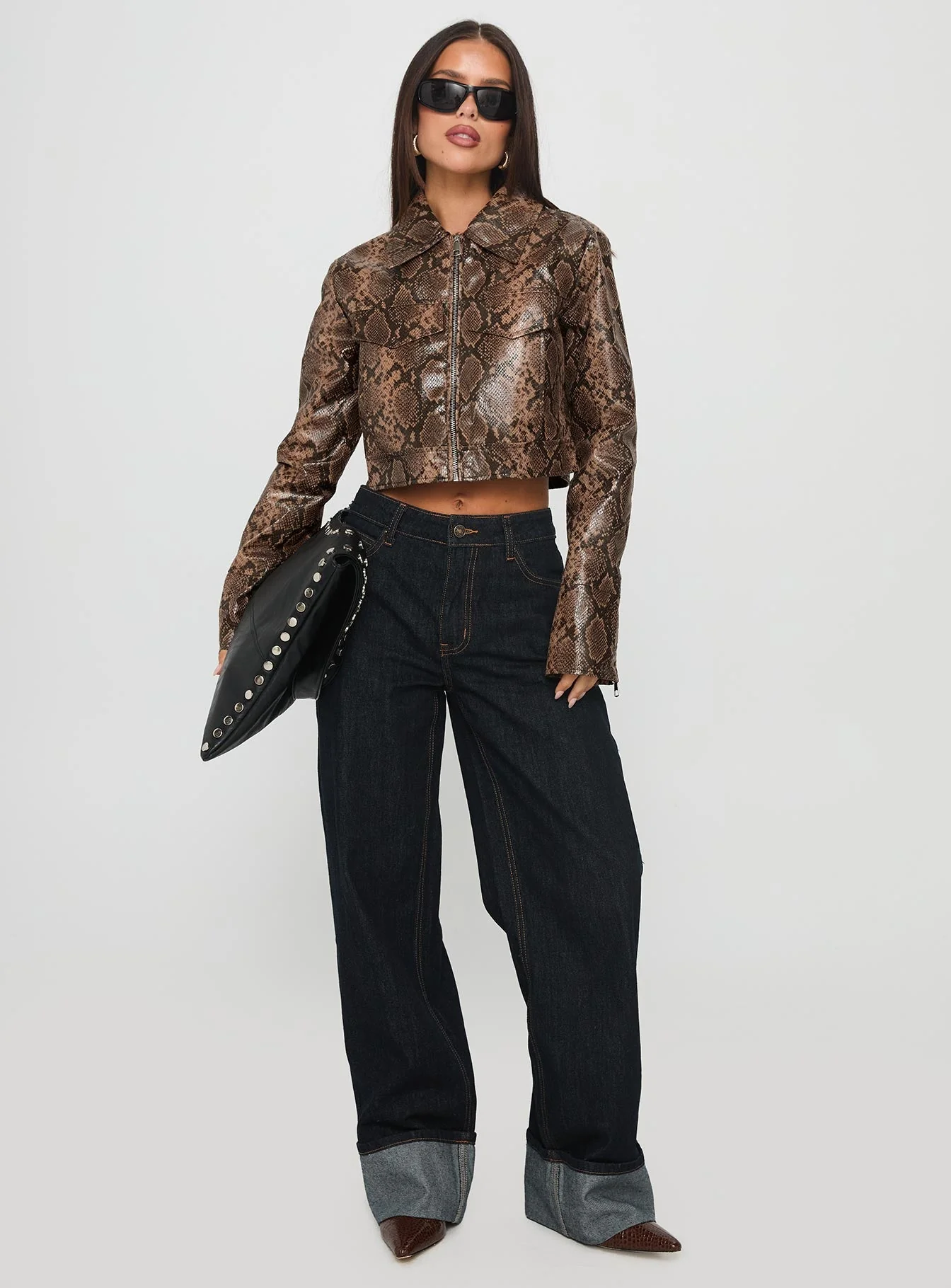 Tindra Cropped Jacket Snake - Image 3
