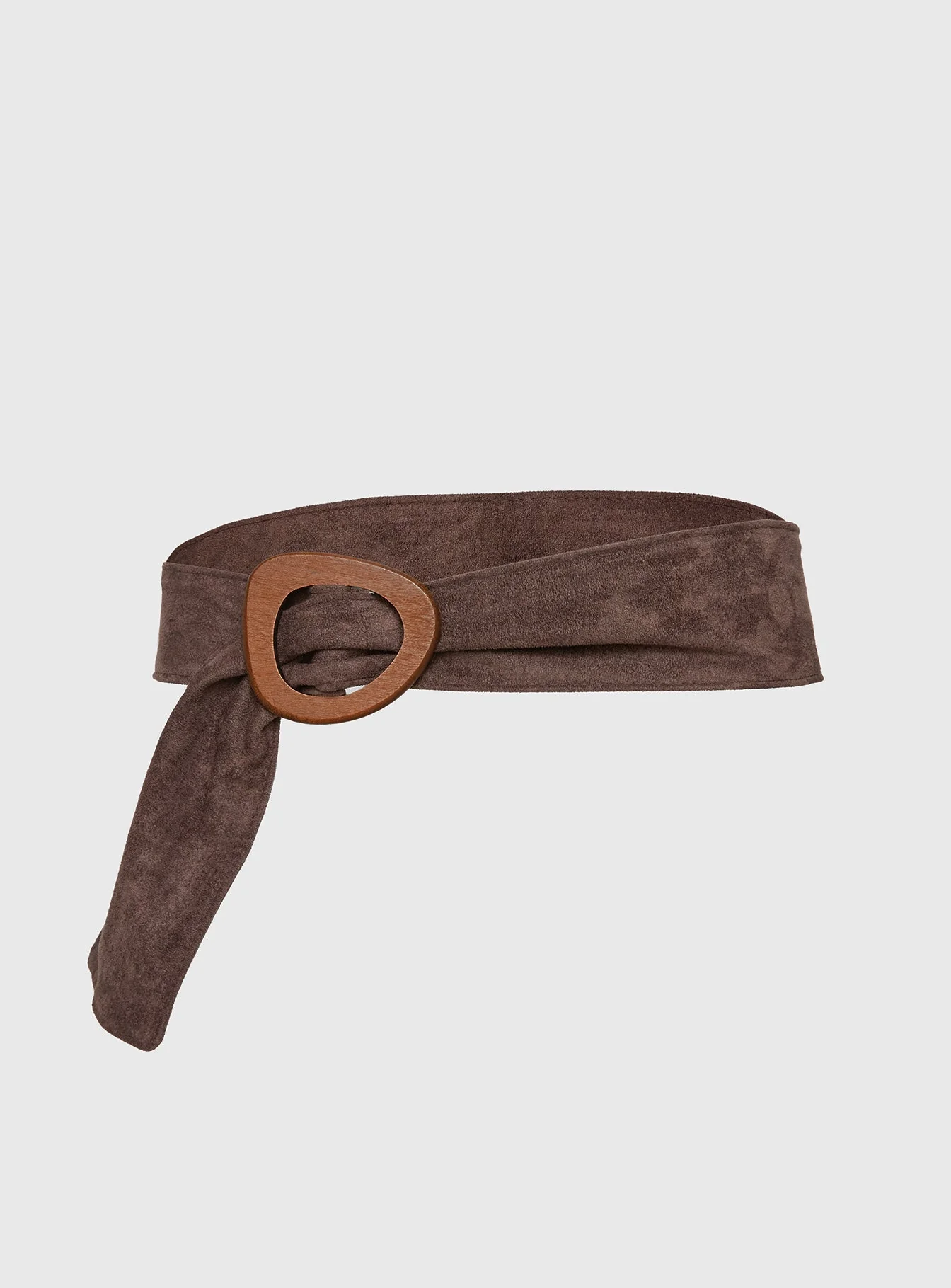 Toluca Faux Suede Belt Chocolate - Image 2