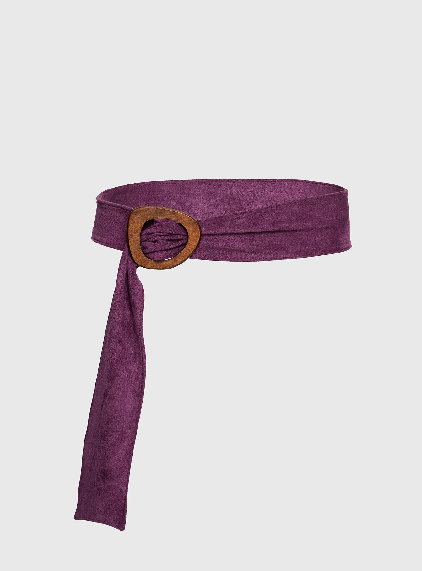 Toluca Faux Suede Belt Plum - Image 2