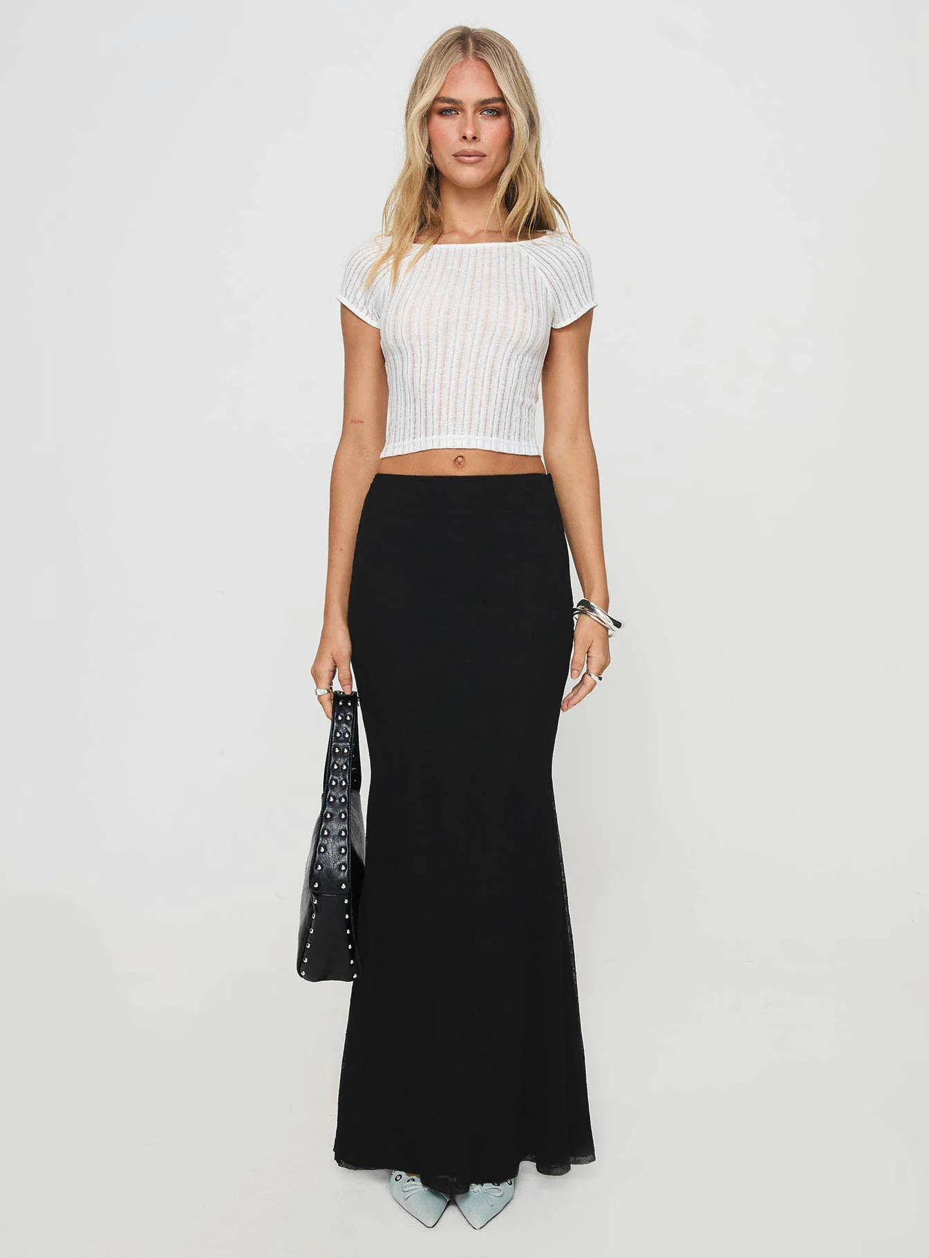 Topping Maxi Skirt Black Petite - Image 7