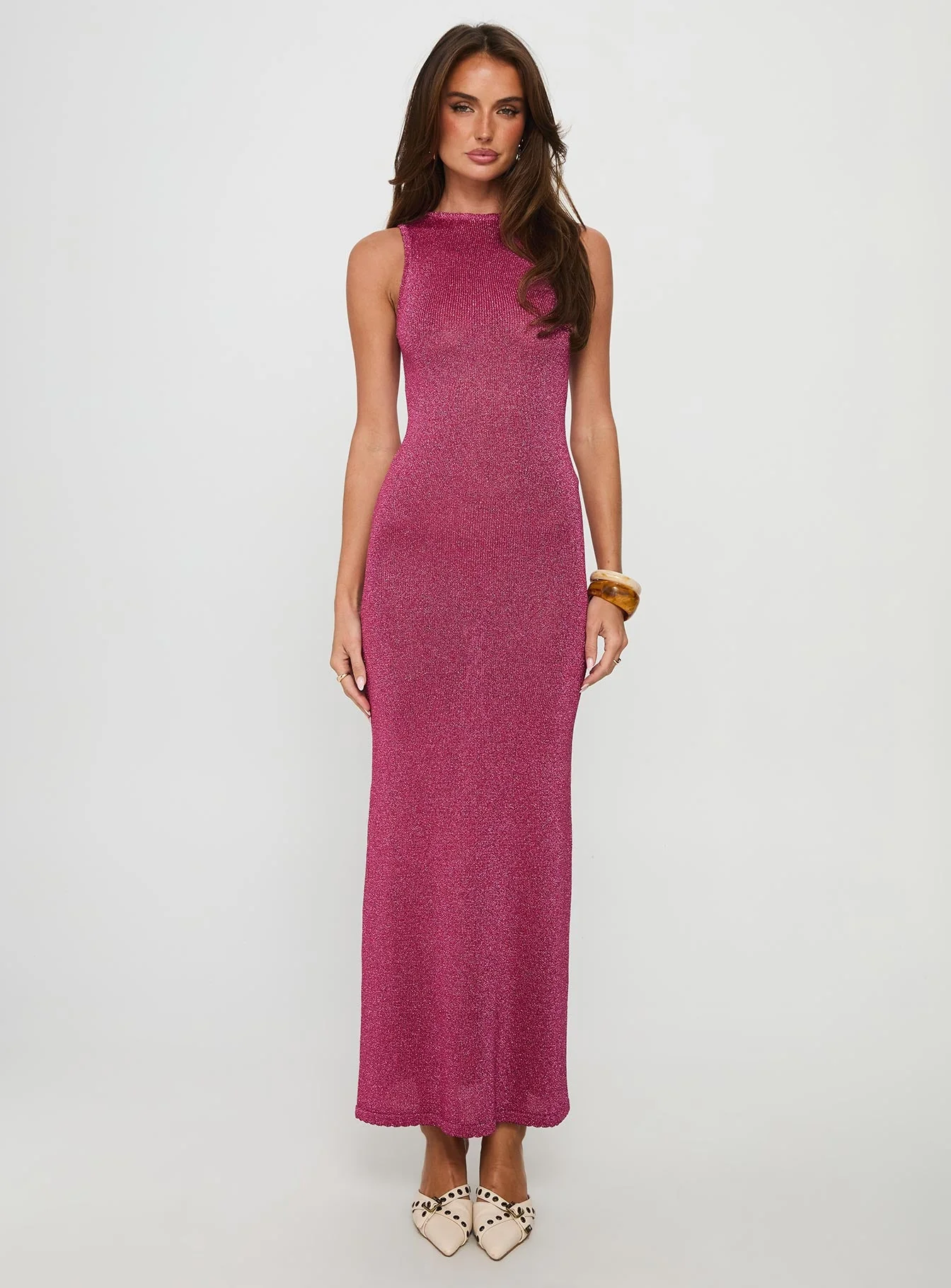 Tourista Maxi Dress Hot Pink - Image 6