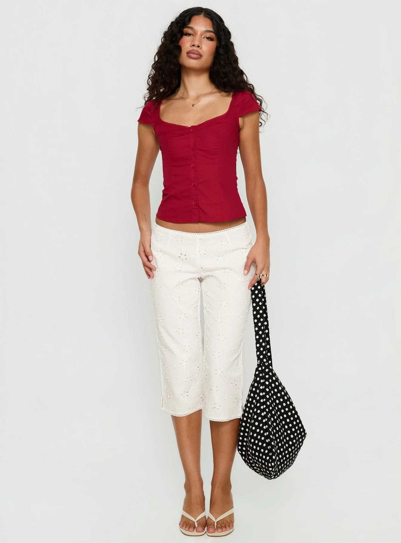 Transcendence Button Up Top Red - Image 3