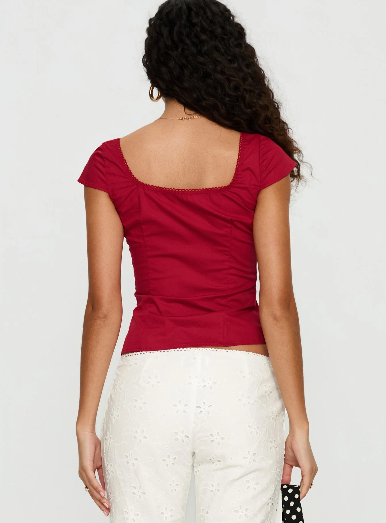 Transcendence Button Up Top Red - Image 5