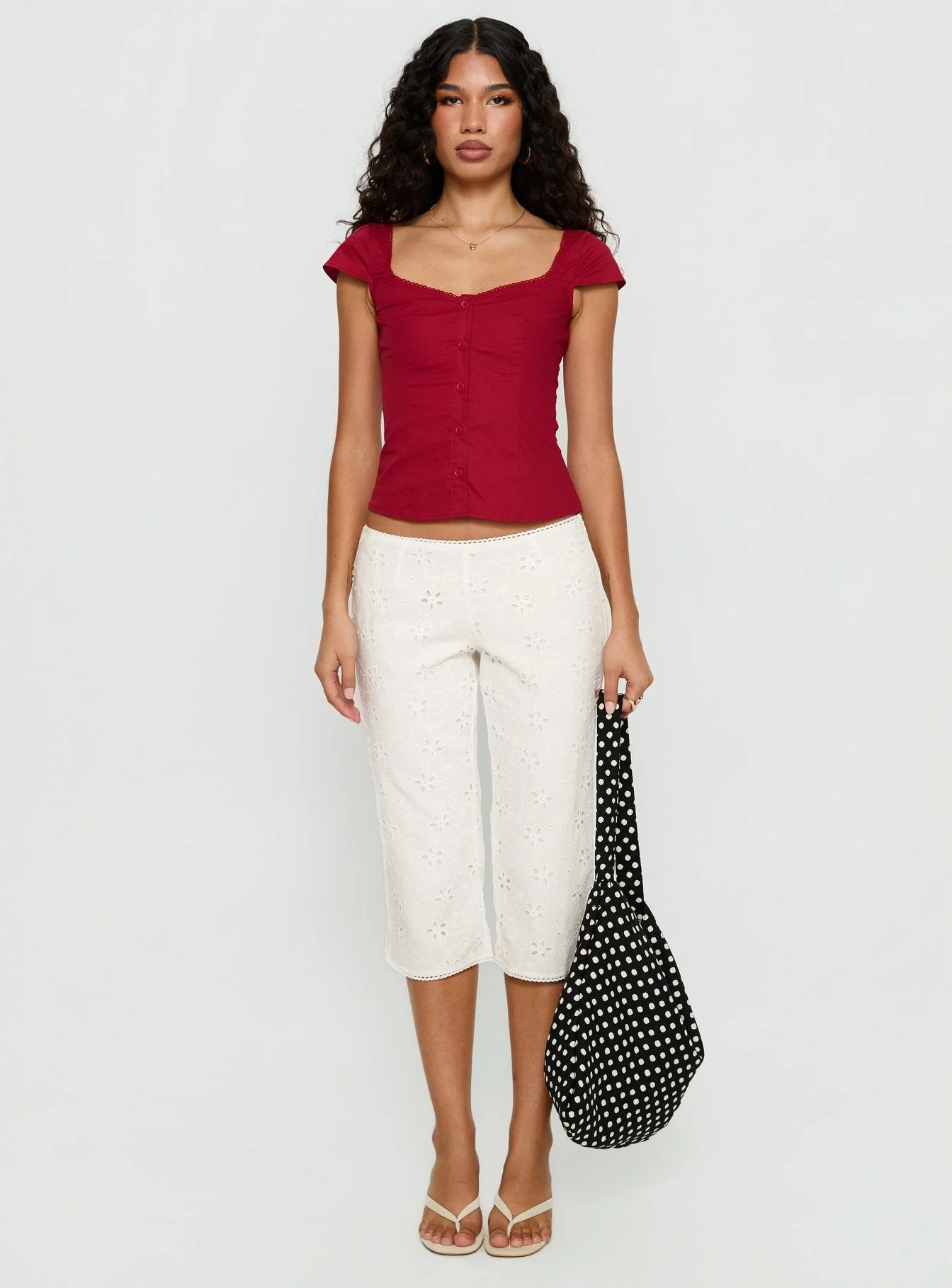 Transcendence Button Up Top Red - Image 7