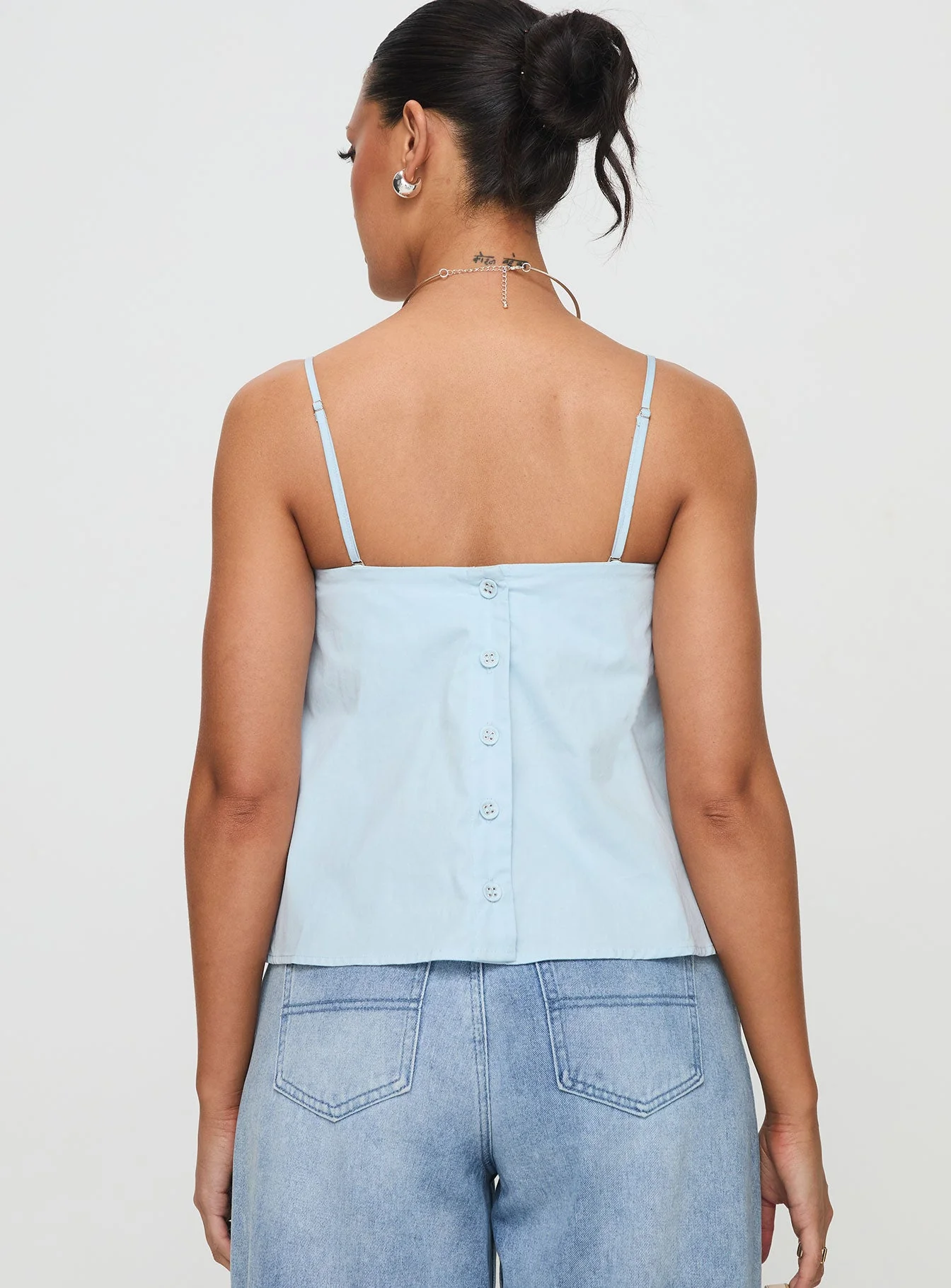 Trapeze Strapless Top Blue - Image 5