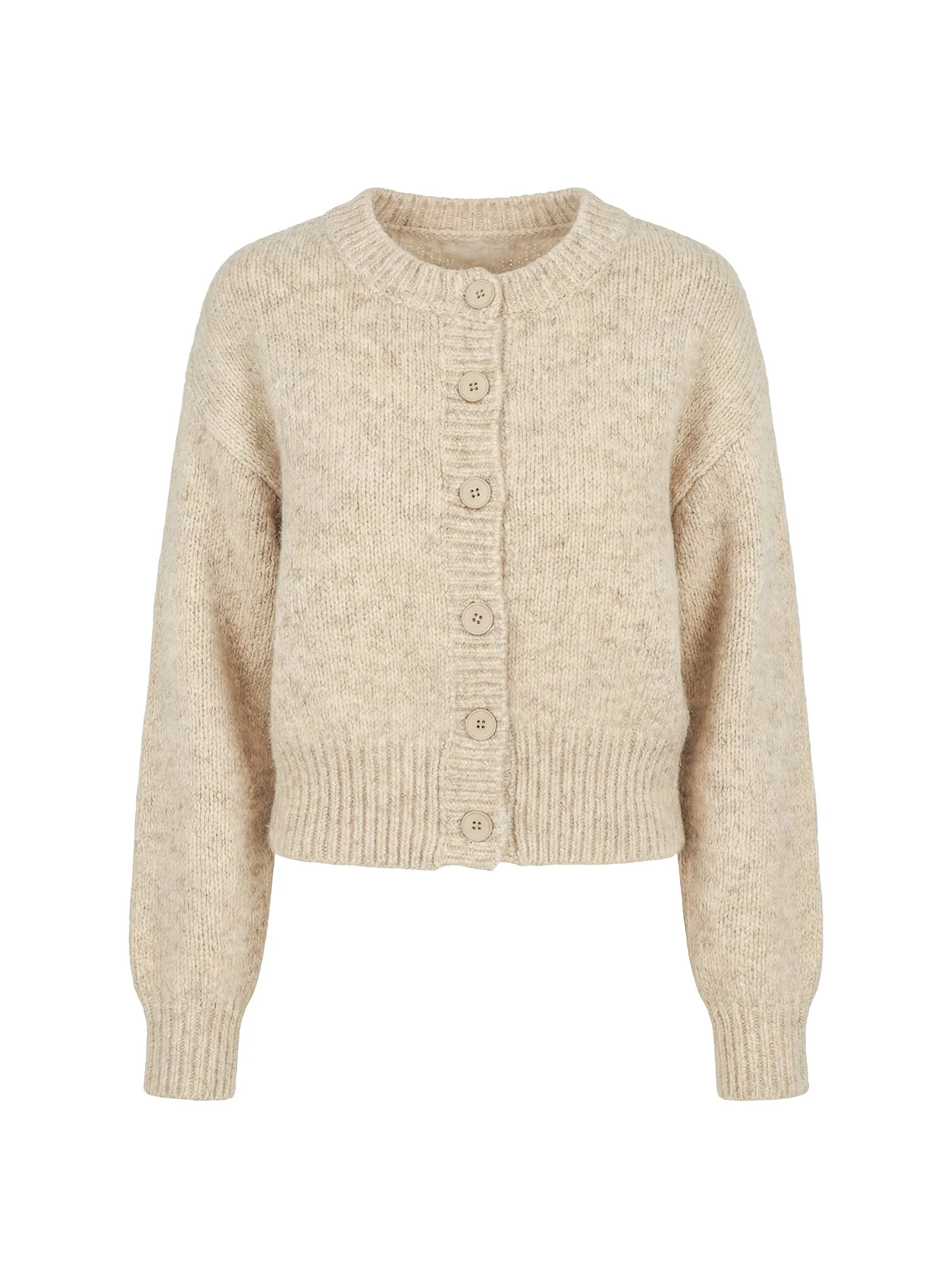 Trevonn Button Up Knit Cardigan Beige - Image 10