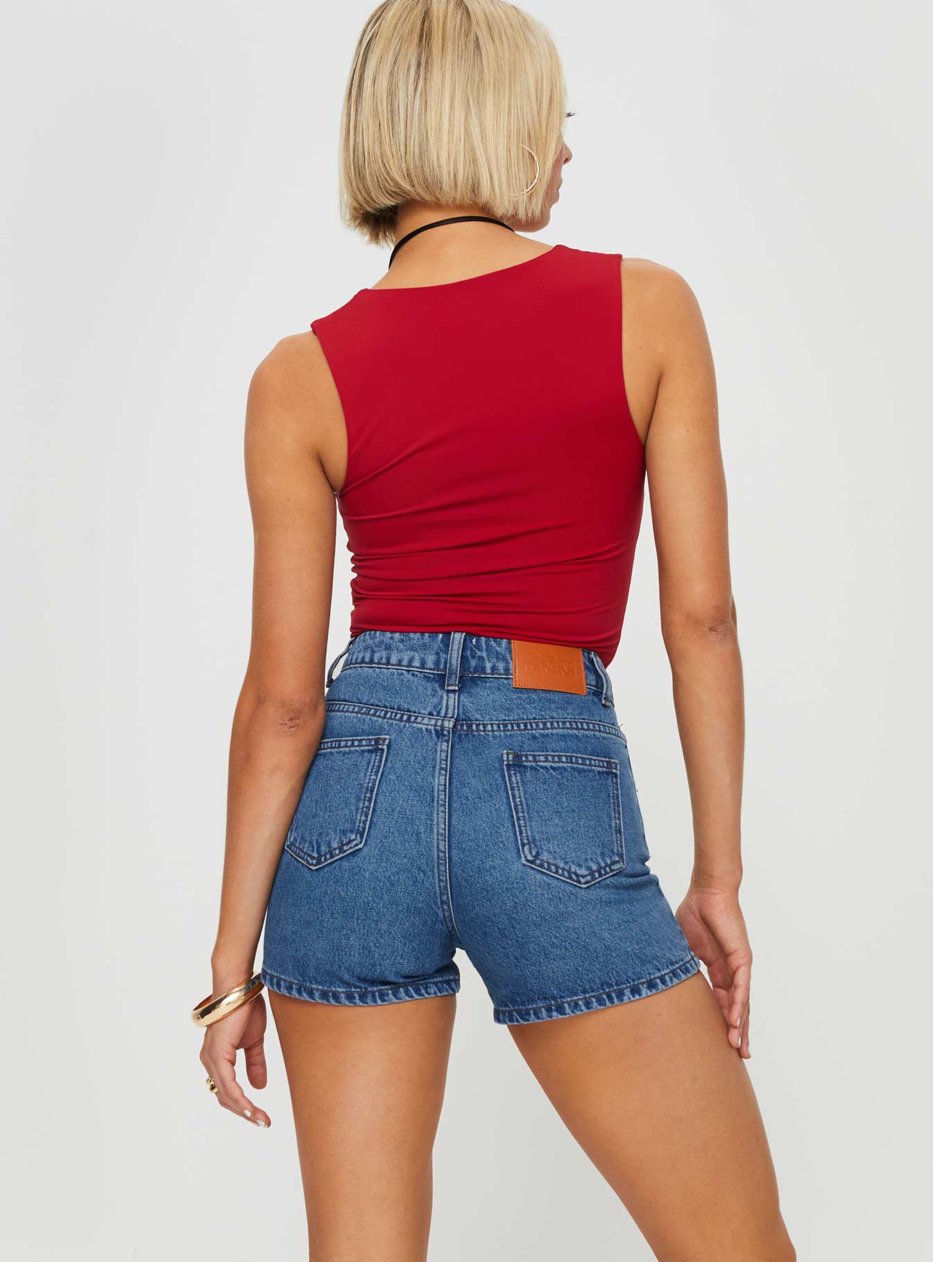 Tropicana Denim Shorts Mid Wash - Image 5