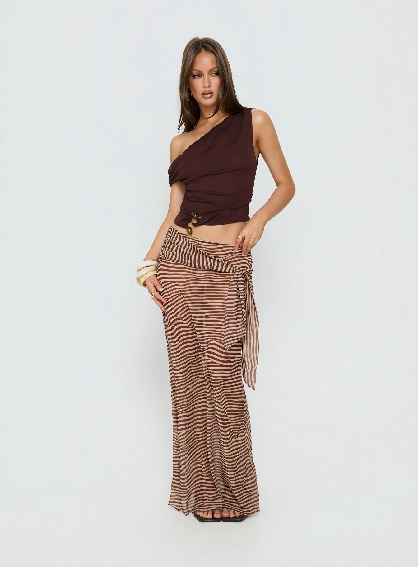 True Spirit Chiffon Maxi Skirt Multi - Image 3