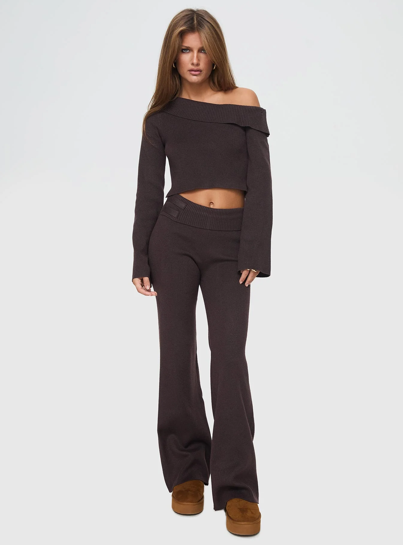 Try Me Knit Pants Chocolate - Image 2