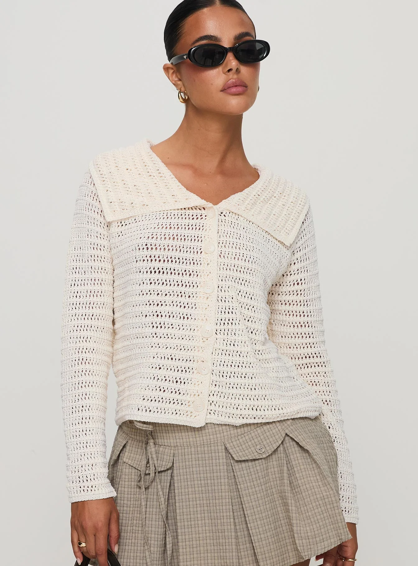 Tuscon Crochet Sweater White - Image 2