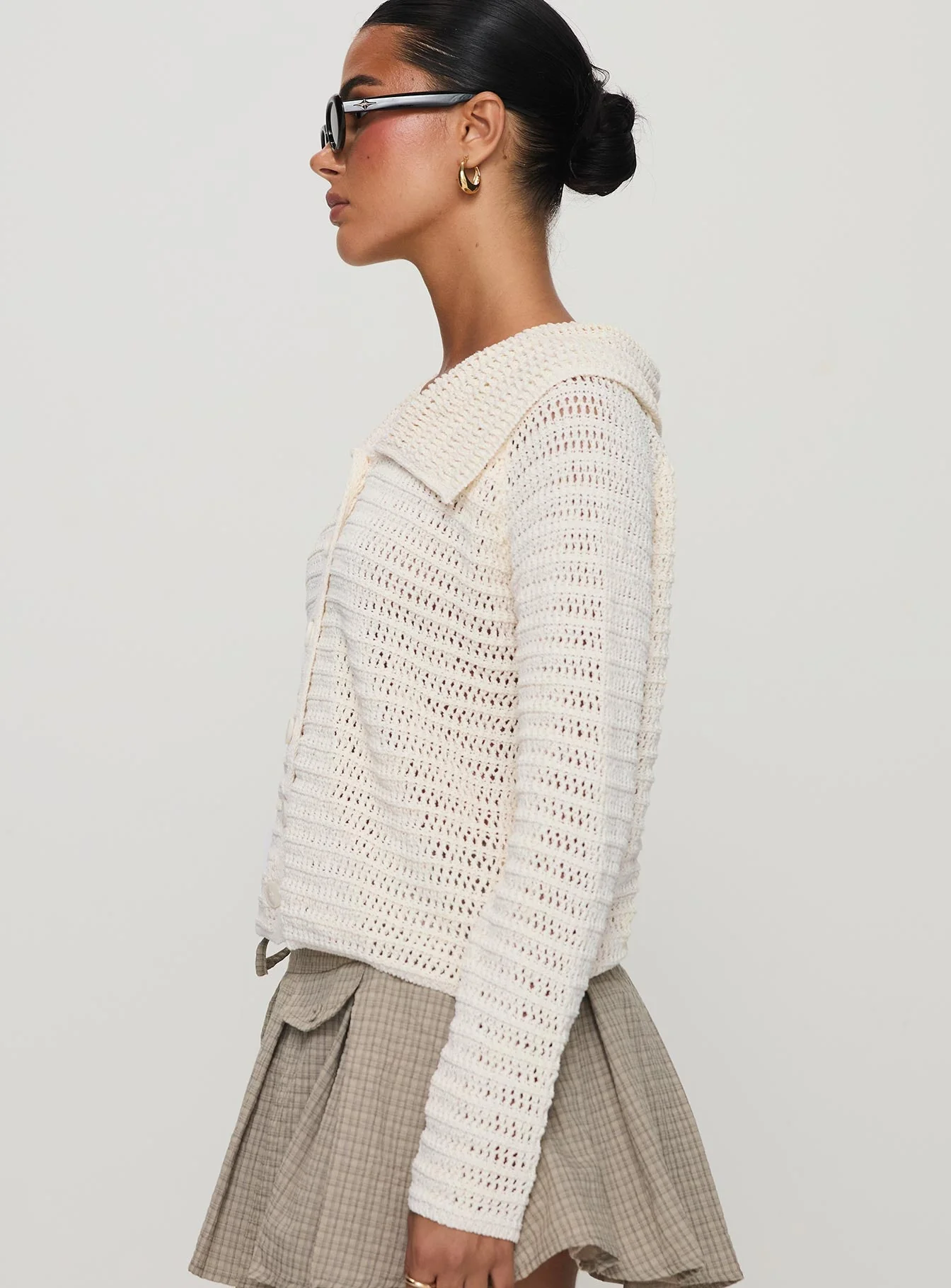 Tuscon Crochet Sweater White - Image 4