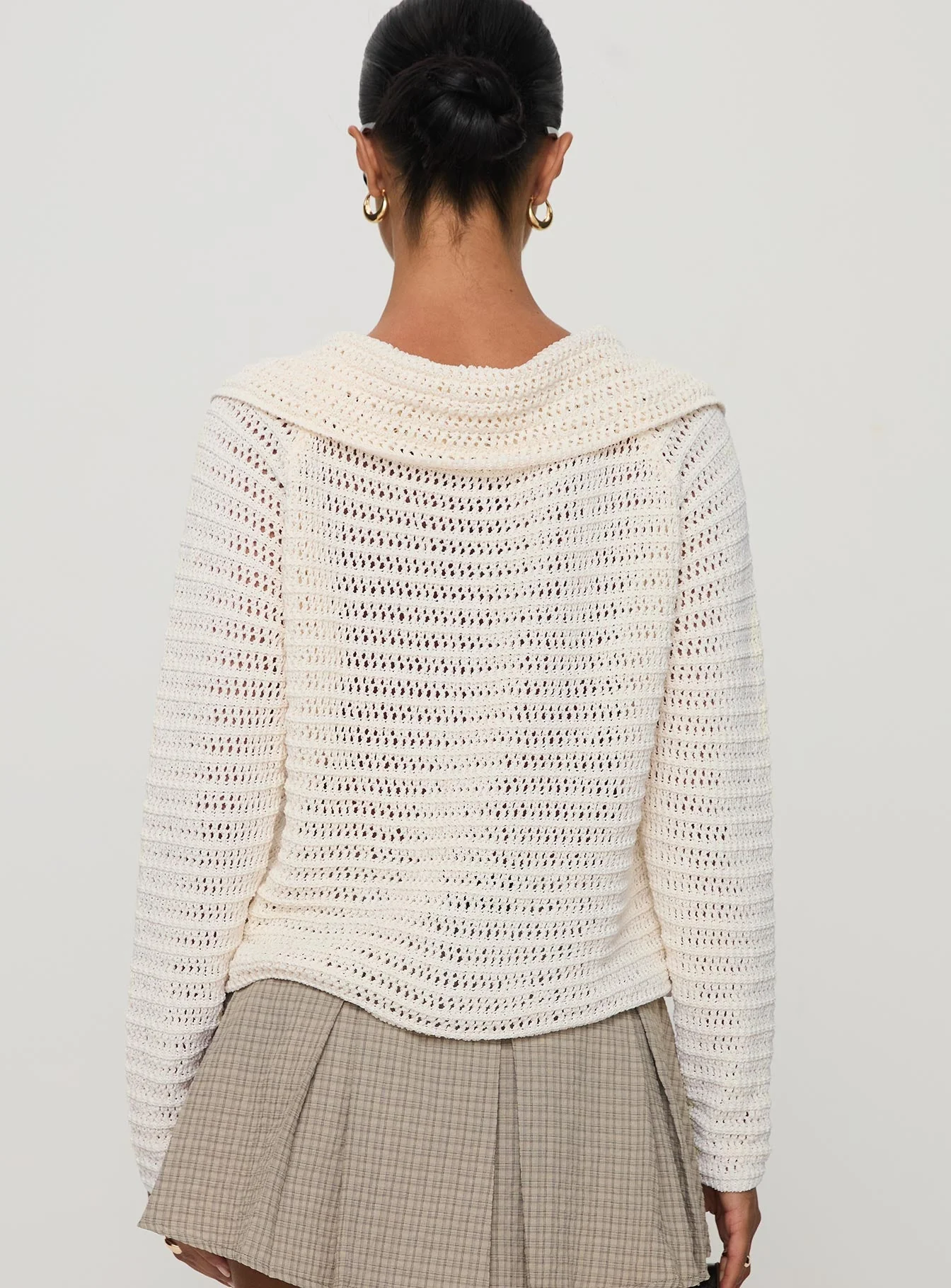 Tuscon Crochet Sweater White - Image 5