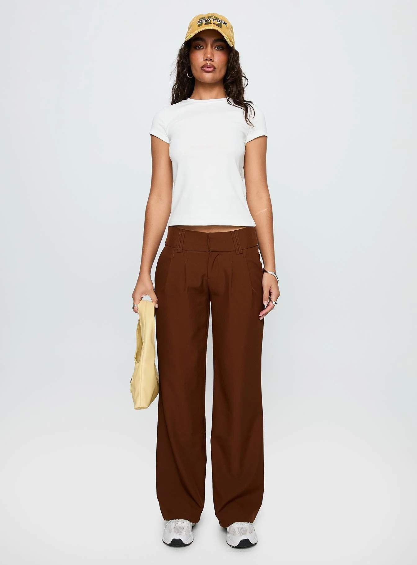 Two Lovers Low Rise Pants Brown - Image 5