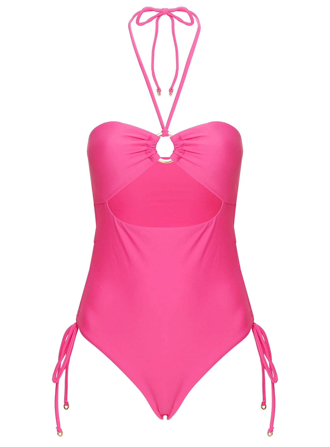 Ubelia Halter Cut Out One Piece Pink - Image 5