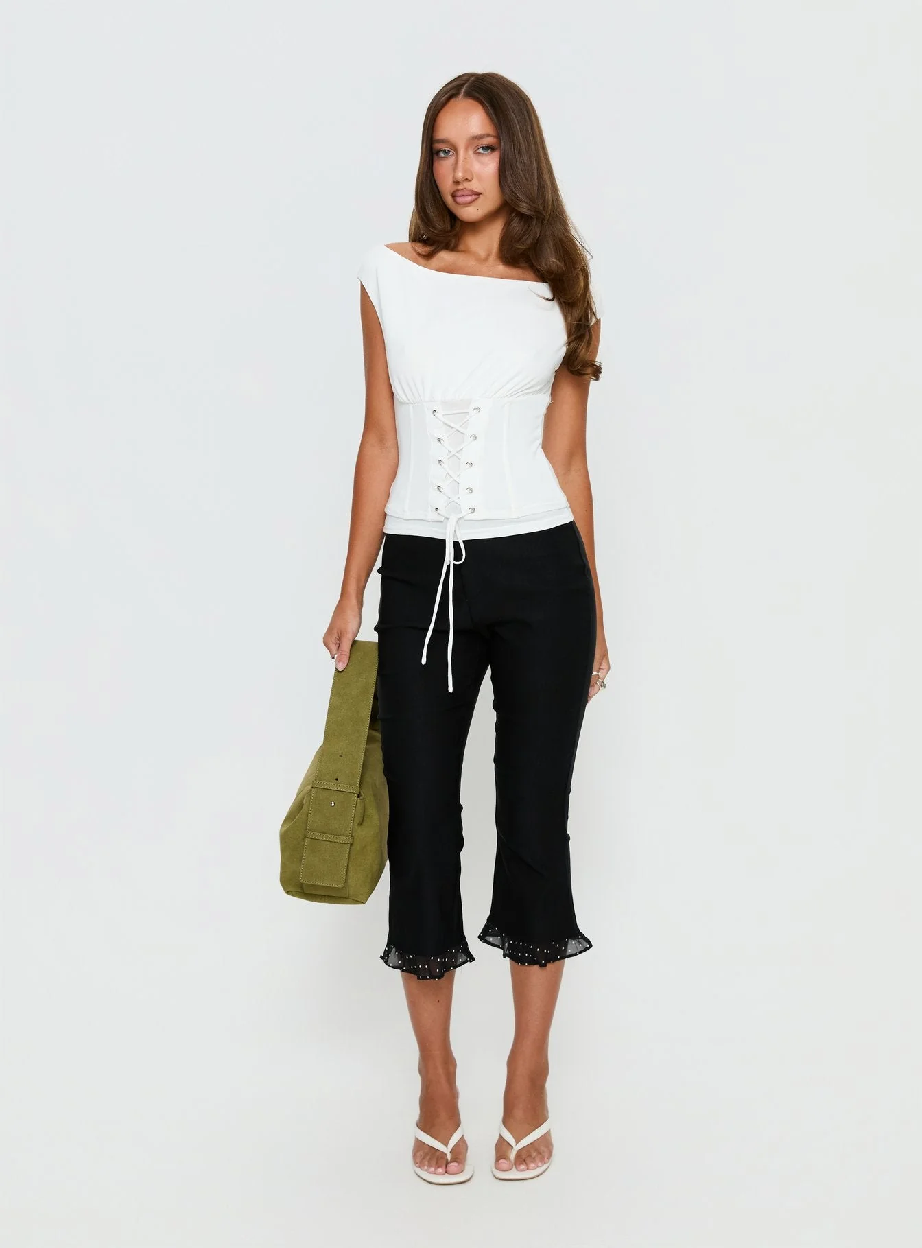 Unbothered Corset Top White - Image 3