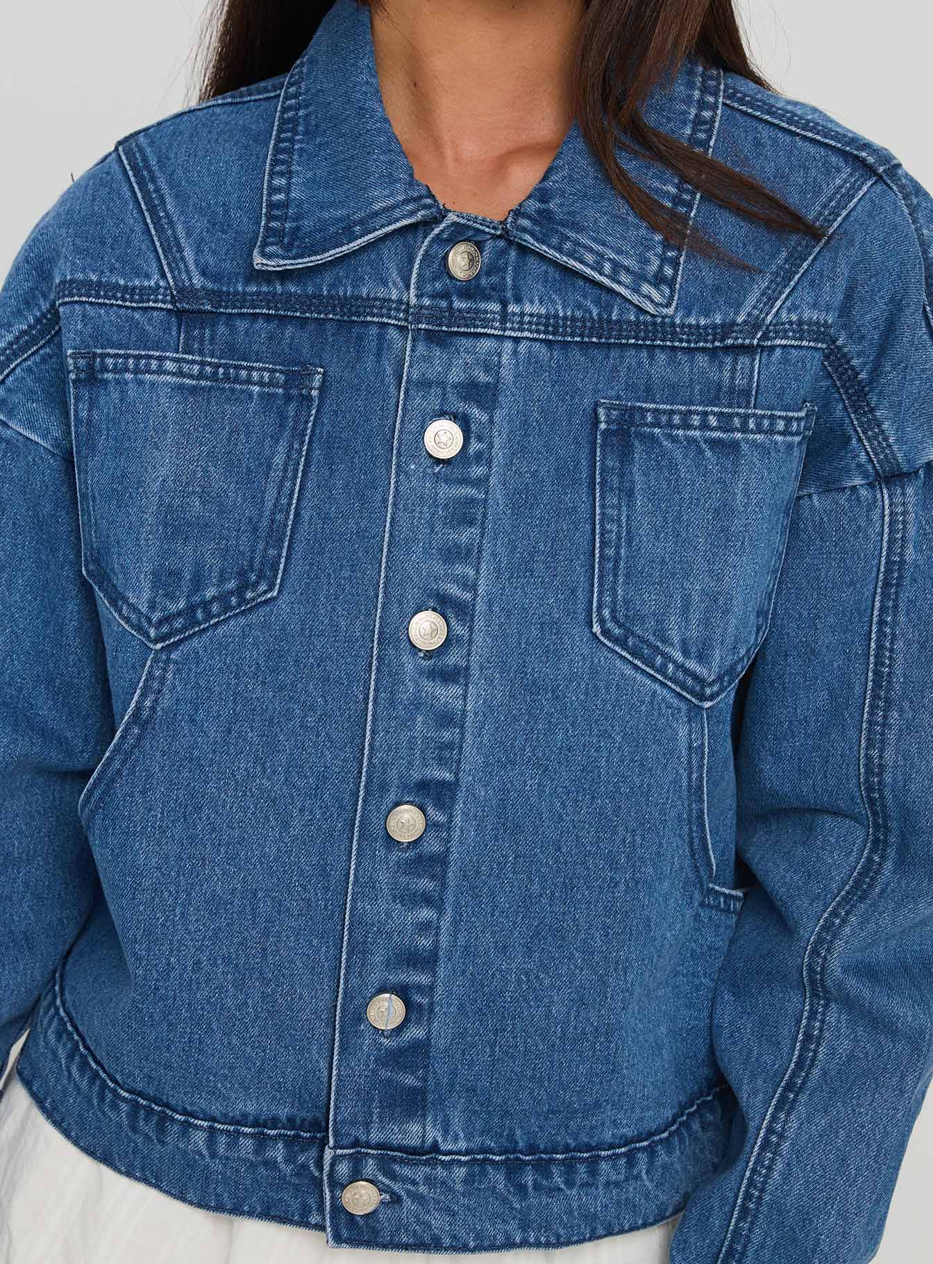 Unexpected Denim Jacket Blue - Image 5