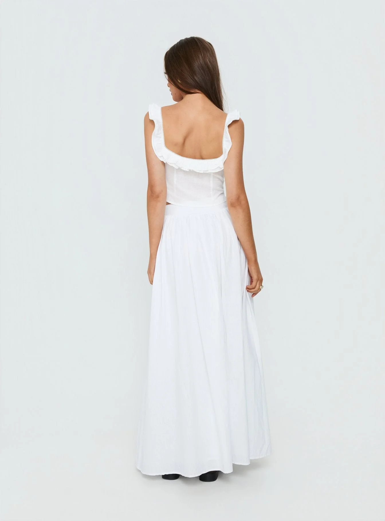 Valerio Maxi Skirt White - Image 5