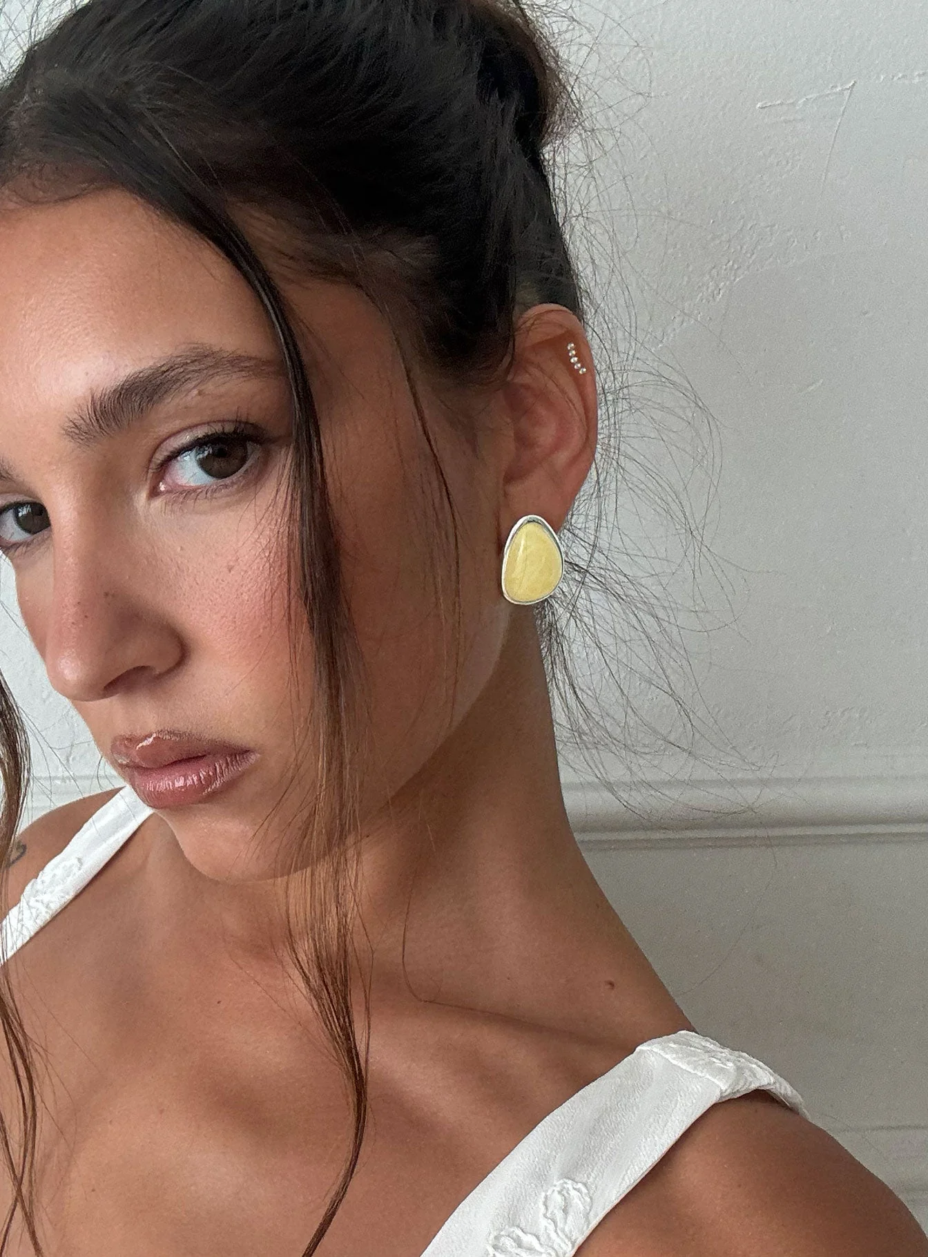 Vanita Earrings Silver / Yellow