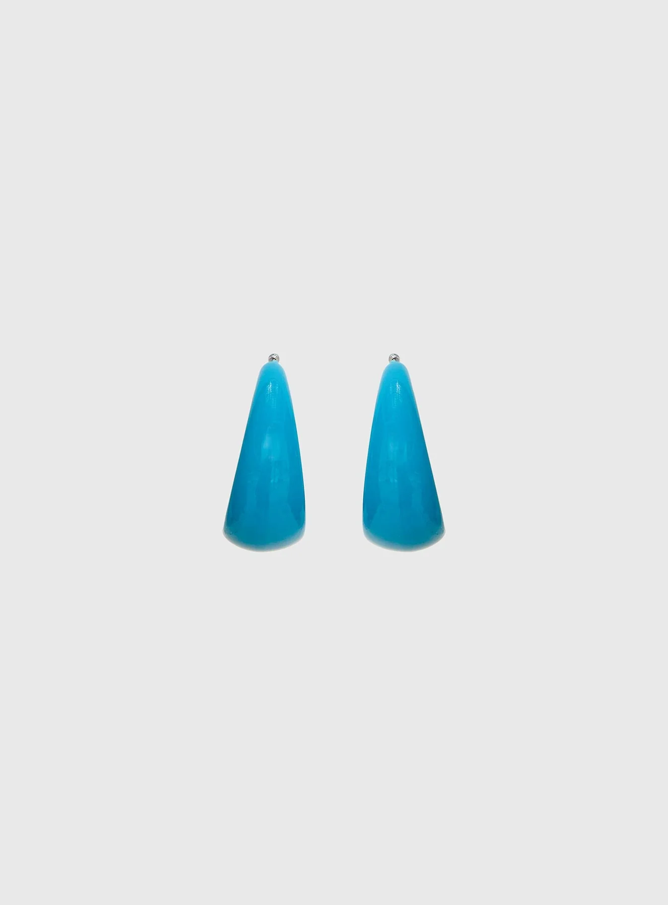 Vannessa Chunky Hoop Earrings Blue - Image 2